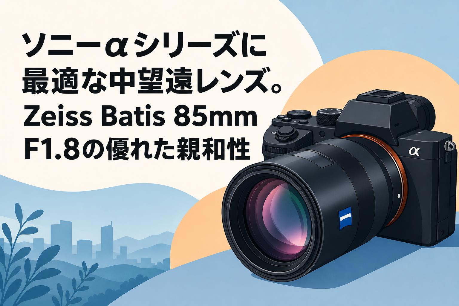 ソニーαシリーズに最適な中望遠レンズ。Zeiss Batis 85mm F1.8の優れた親和性