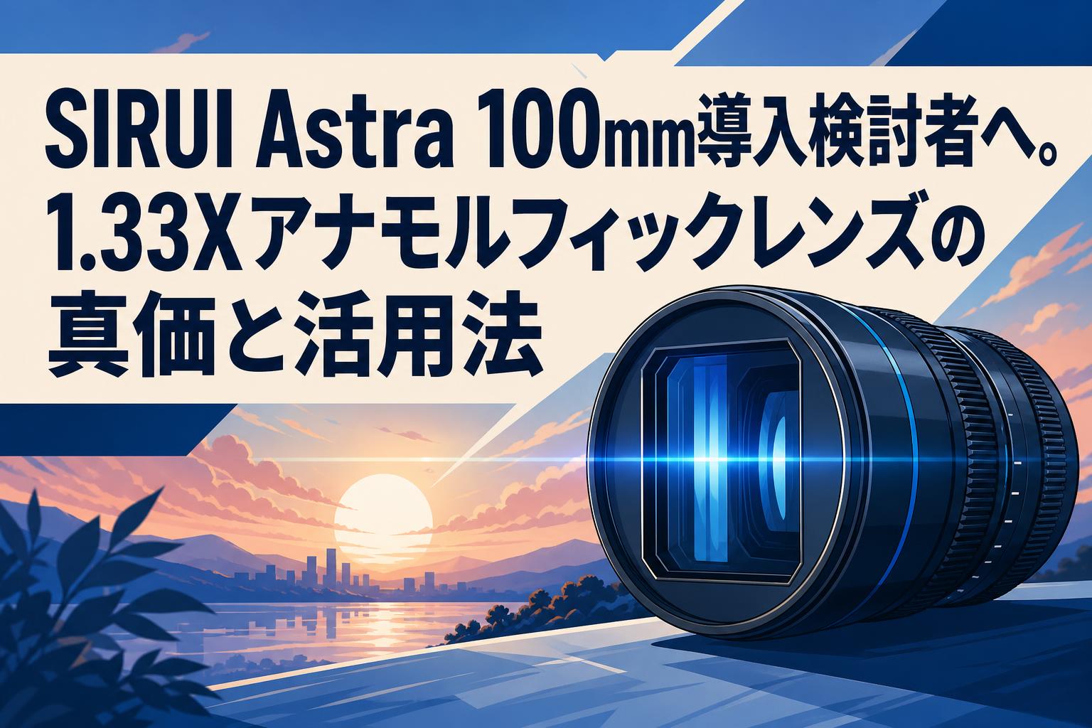 SIRUI Astra 100mm導入検討者へ。1.33Xアナモルフィックレンズの真価と活用法