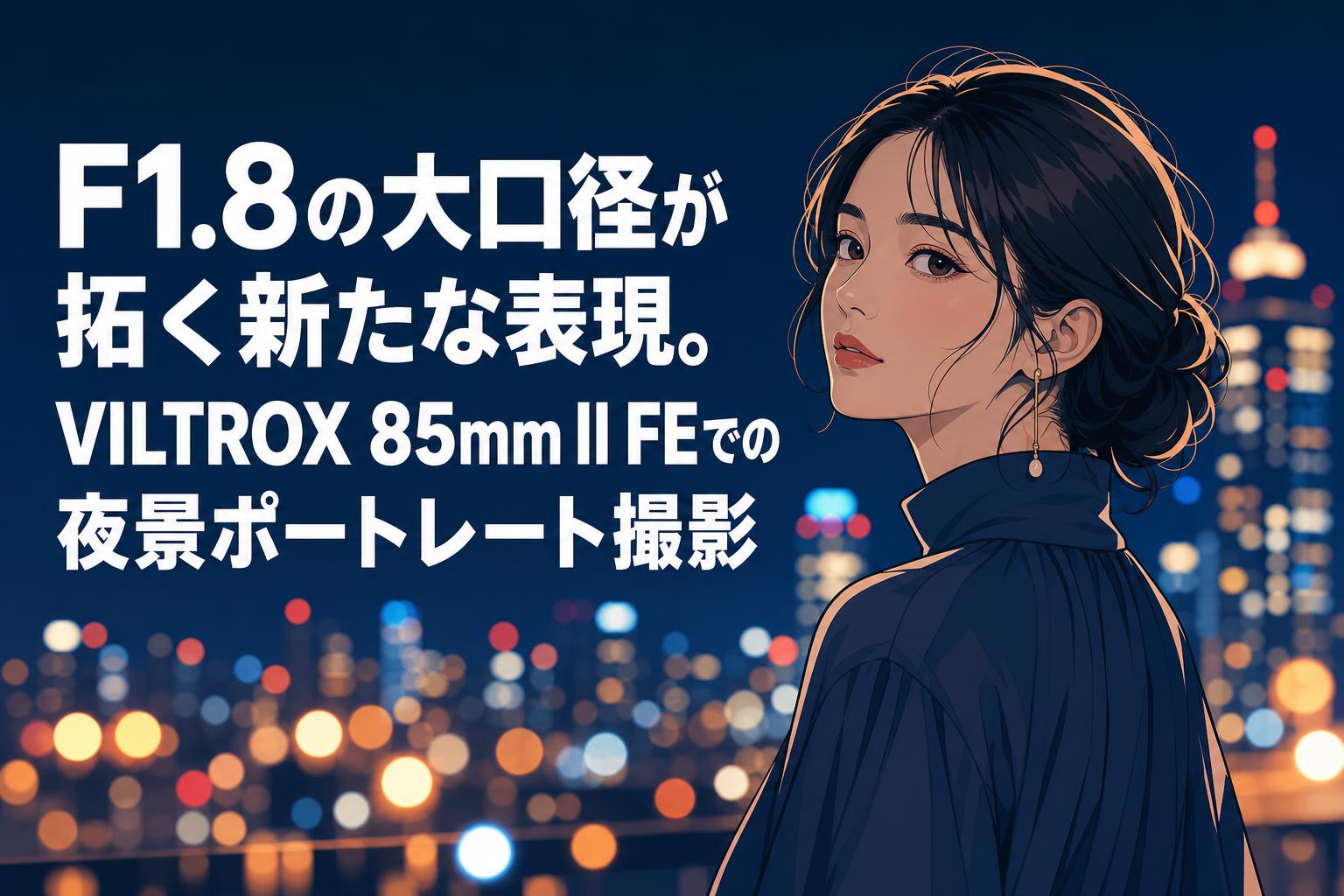 F1.8の大口径が拓く新たな表現。VILTROX 85mm II FEでの夜景ポートレート撮影