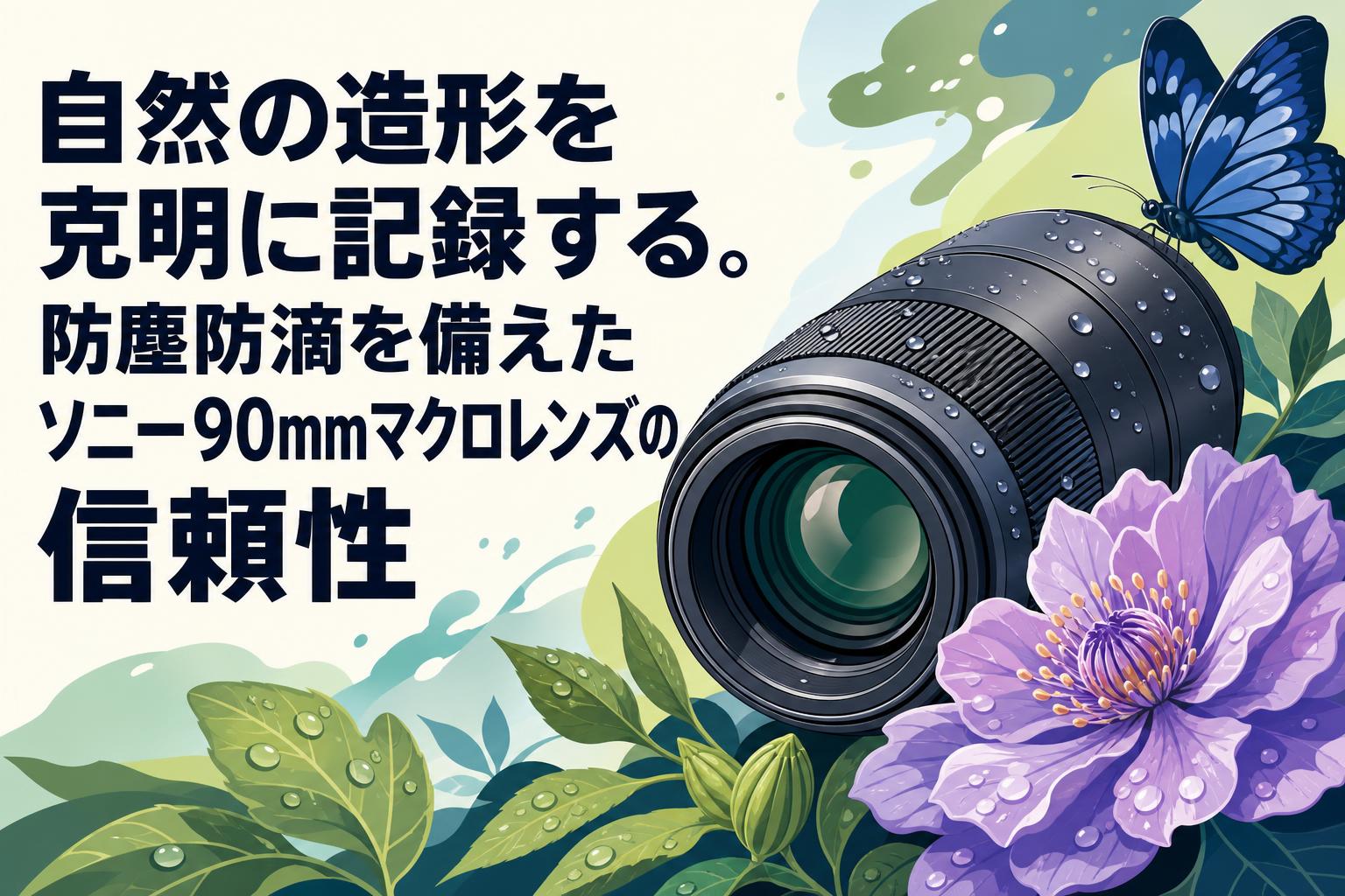 自然の造形を克明に記録する。防塵防滴を備えたソニー90mmマクロレンズの信頼性