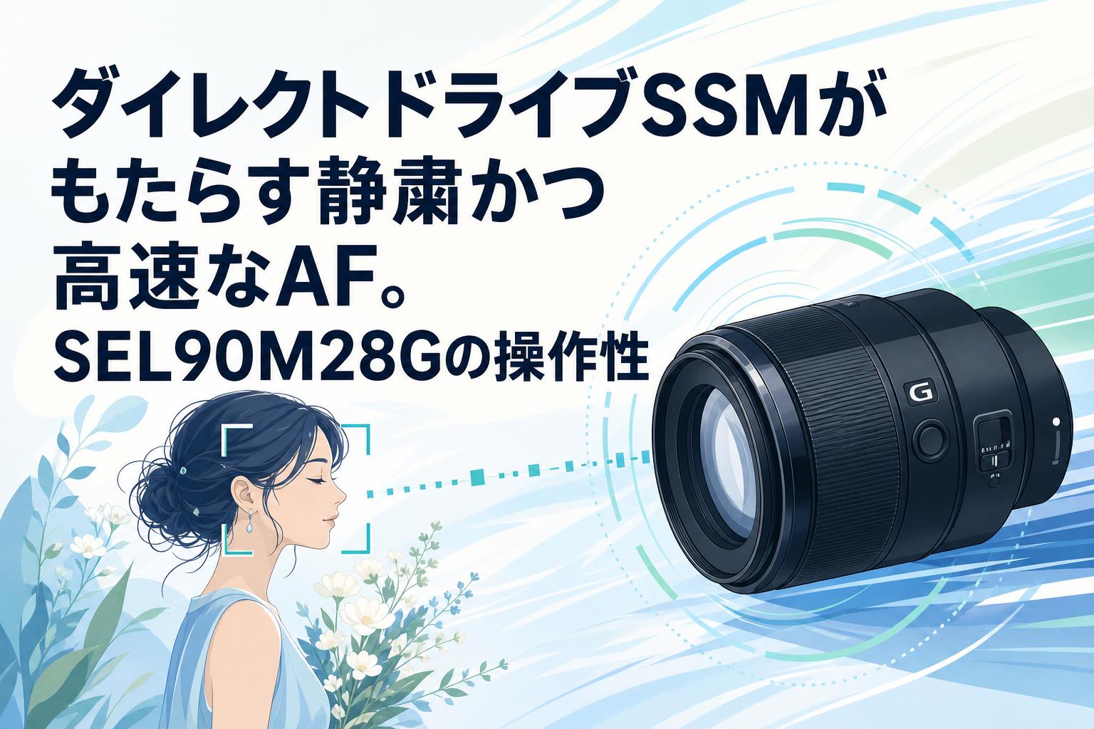 ダイレクトドライブSSMがもたらす静粛かつ高速なAF。SEL90M28Gの操作性
