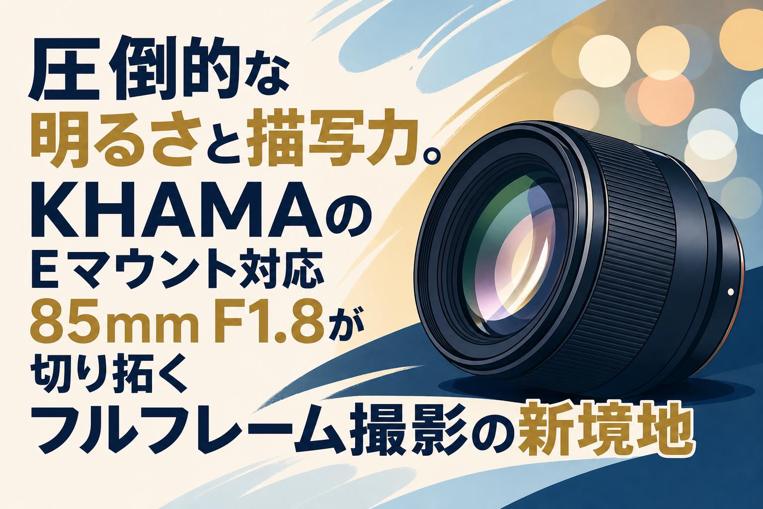 圧倒的な明るさと描写力。KHAMAのEマウント対応85mm F1.8が切り拓くフルフレーム撮影の新境地