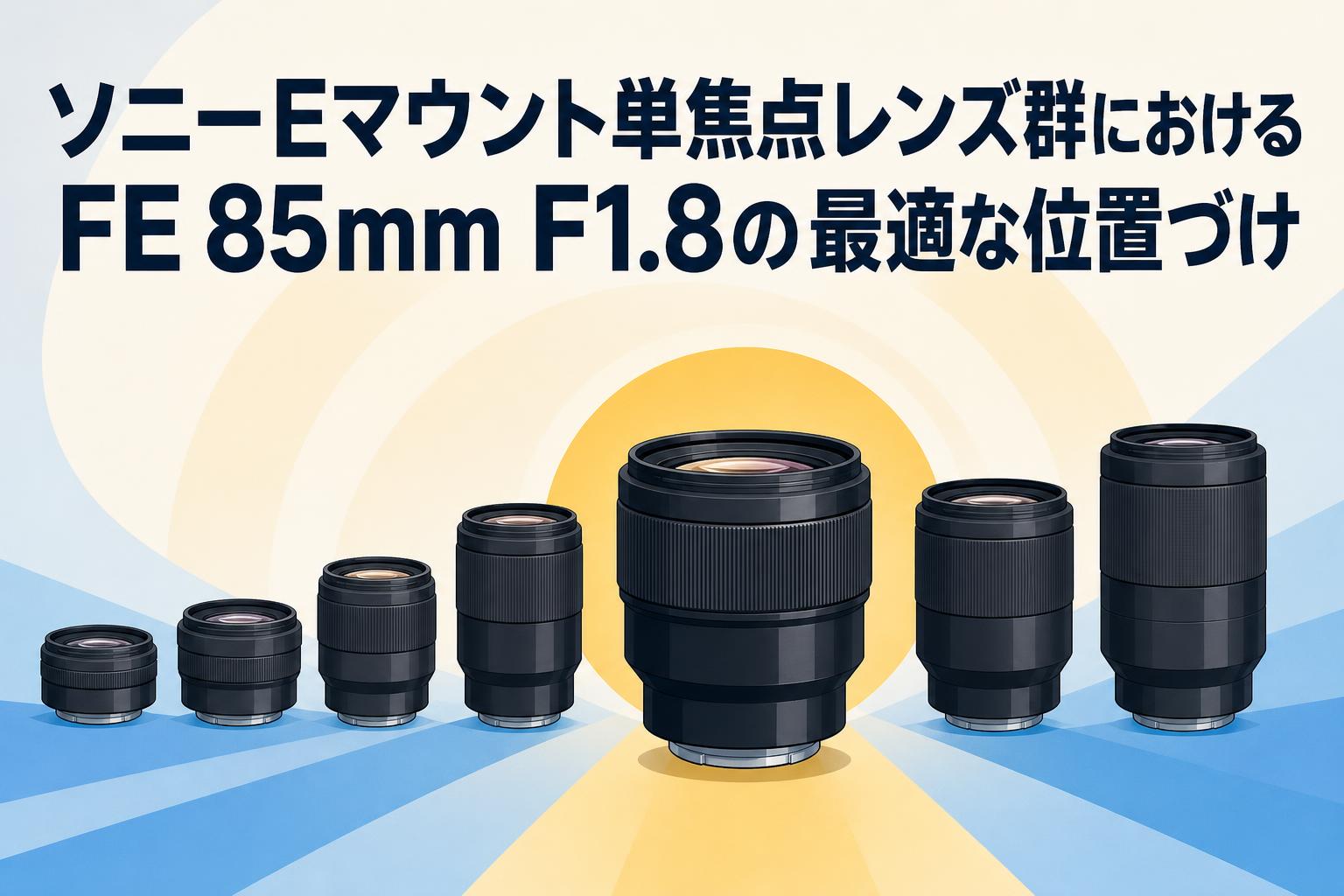 ソニーEマウント単焦点レンズ群におけるFE 85mm F1.8の最適な位置づけ