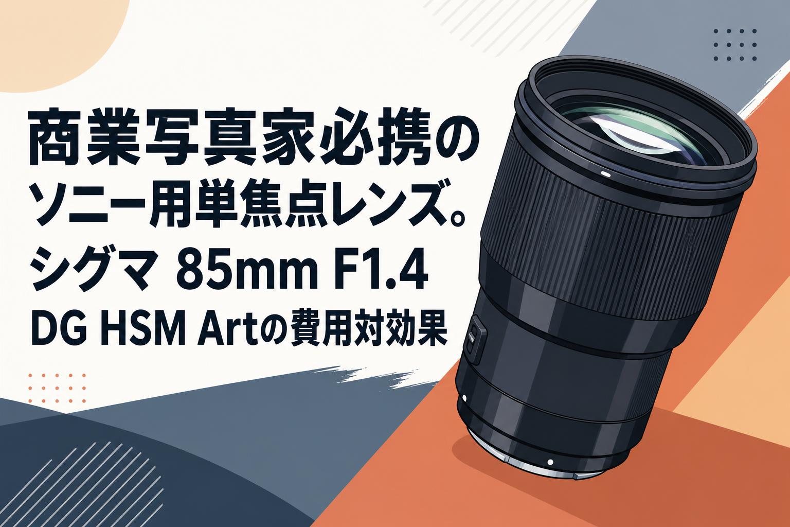 商業写真家必携のソニー用単焦点レンズ。シグマ 85mm F1.4 DG HSM Artの費用対効果