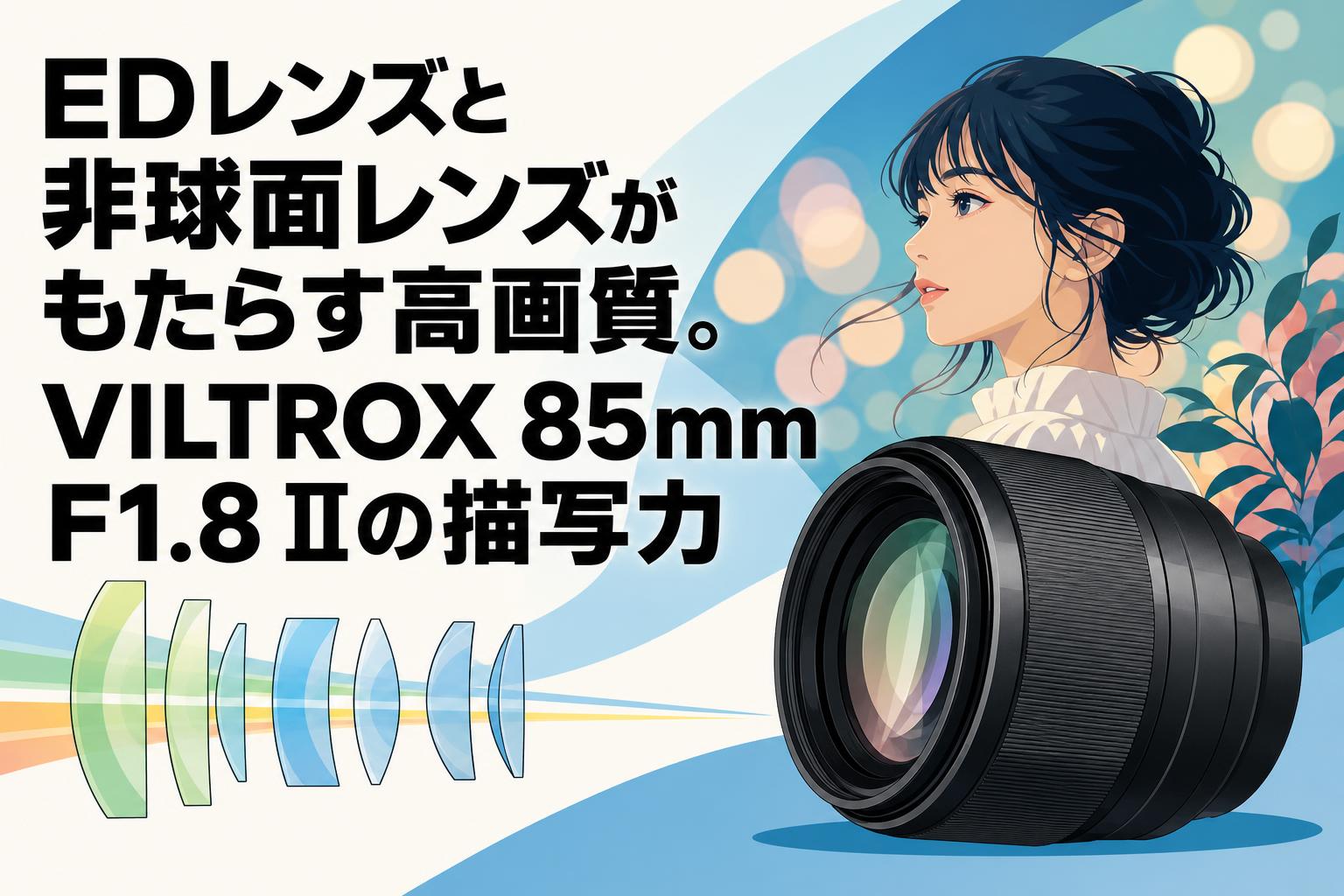 EDレンズと非球面レンズがもたらす高画質。VILTROX 85mm F1.8 IIの描写力