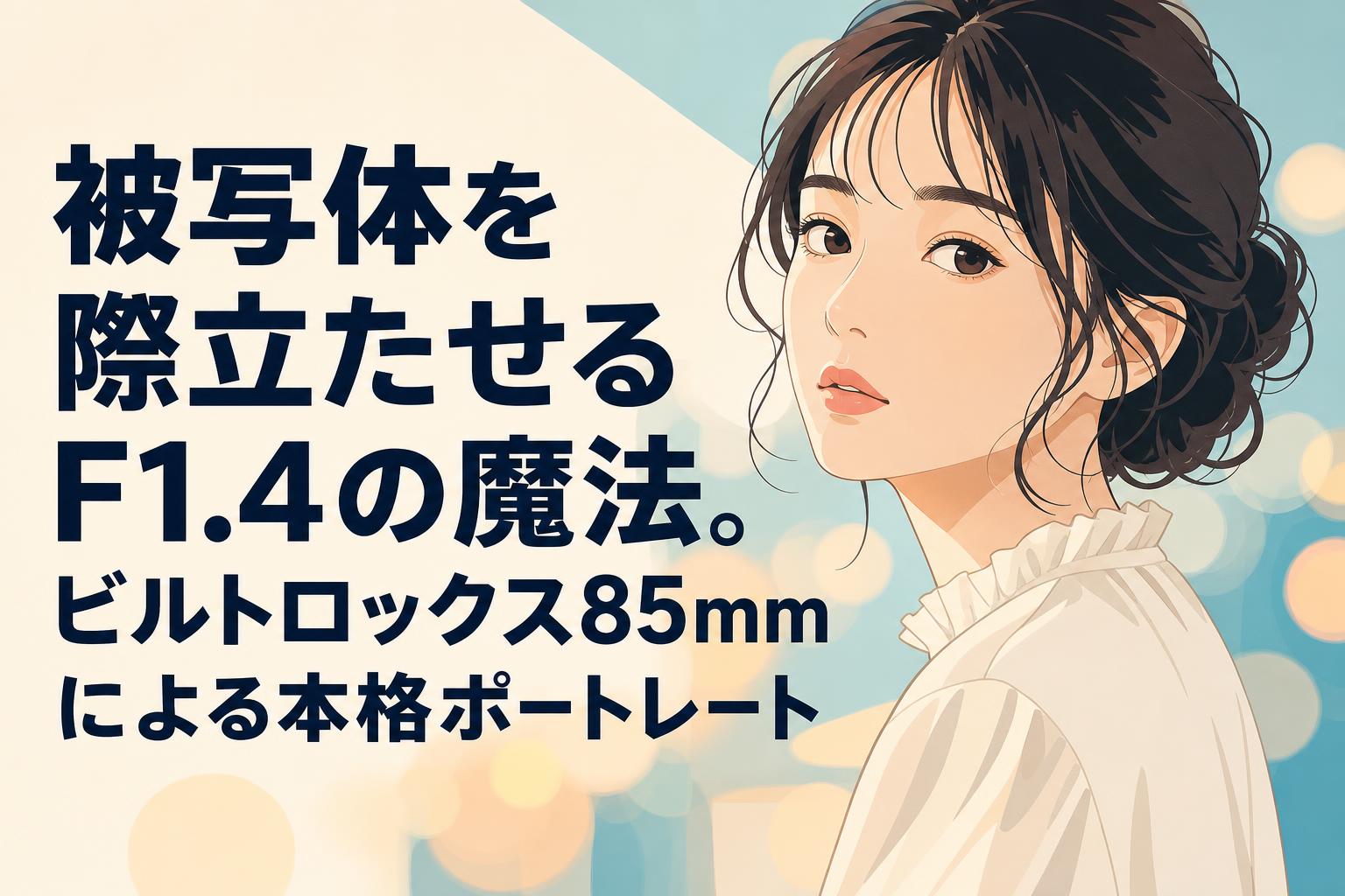 被写体を際立たせるF1.4の魔法。ビルトロックス85mmによる本格ポートレート