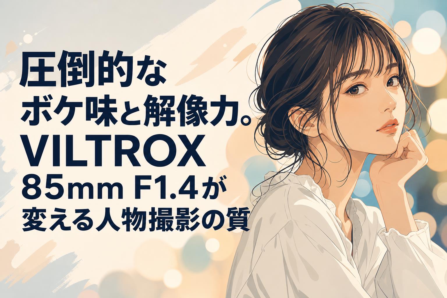 圧倒的なボケ味と解像力。VILTROX 85mm F1.4が変える人物撮影の質