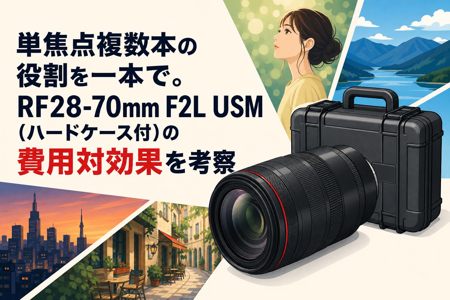 単焦点複数本の役割を一本で。RF28-70mm F2L USM（ハードケース付）の費用対効果を考察