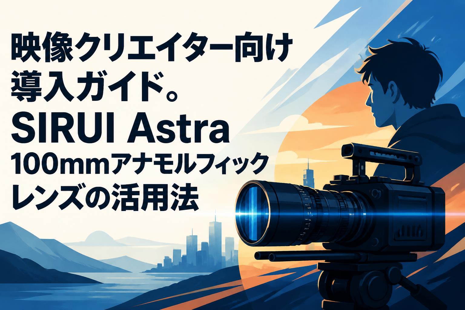 映像クリエイター向け導入ガイド。SIRUI Astra 100mmアナモルフィックレンズの活用法