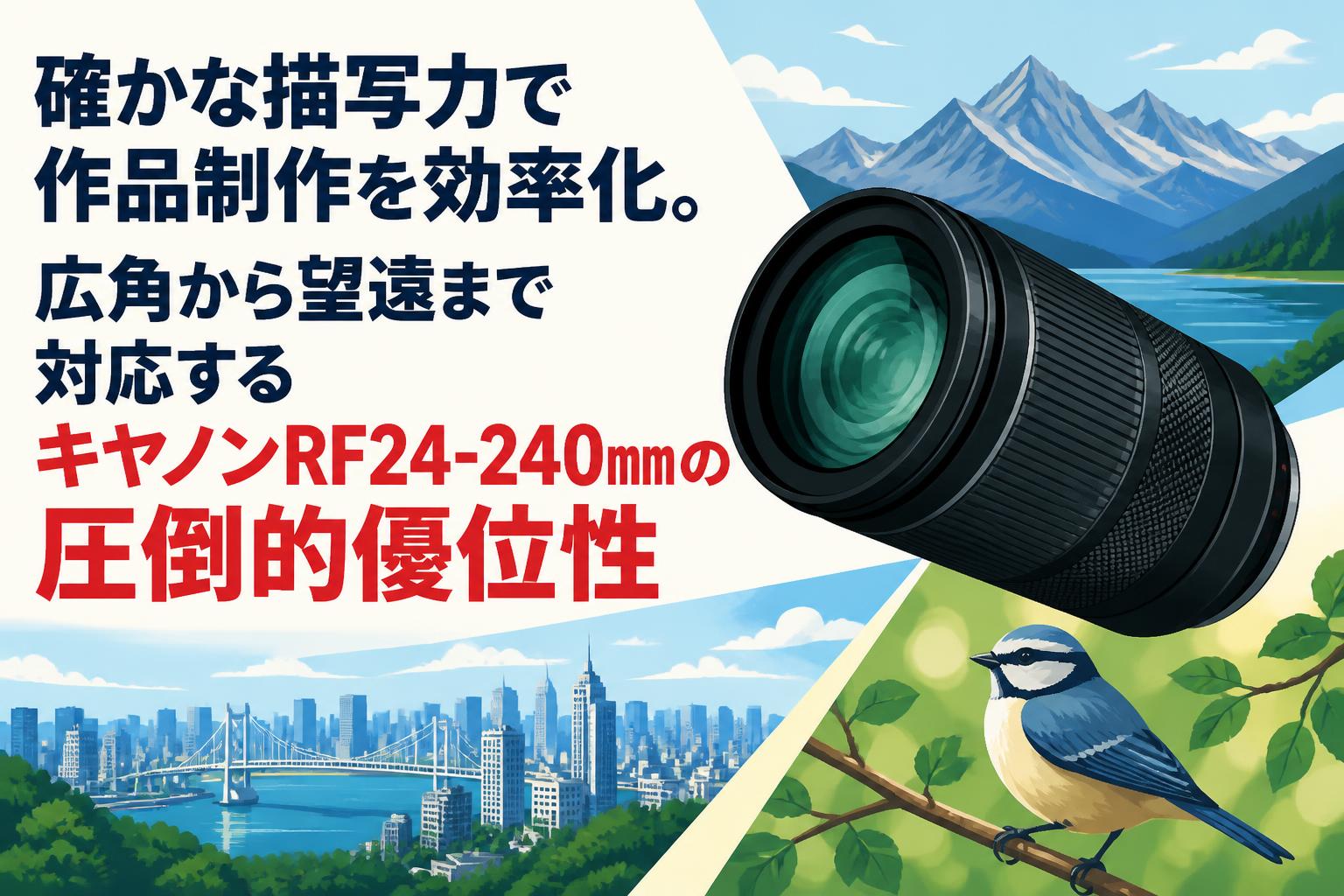 確かな描写力で作品制作を効率化。広角から望遠まで対応するキヤノンRF24-240mmの圧倒的優位性