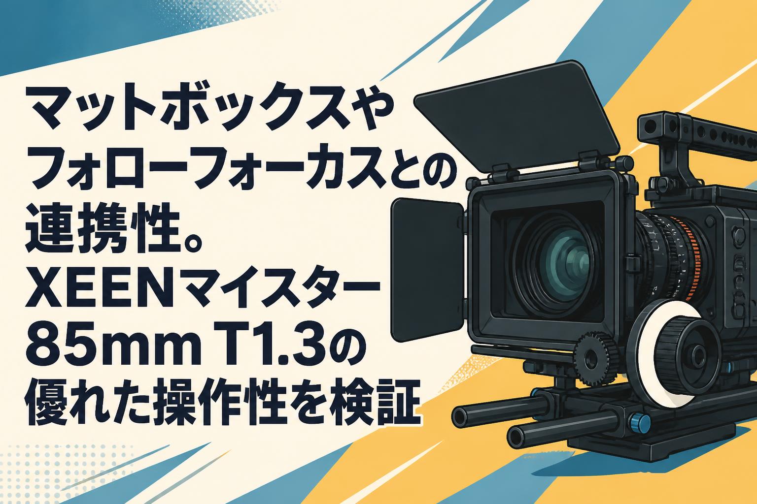 マットボックスやフォローフォーカスとの連携性。XEENマイスター85mm T1.3の優れた操作性を検証
