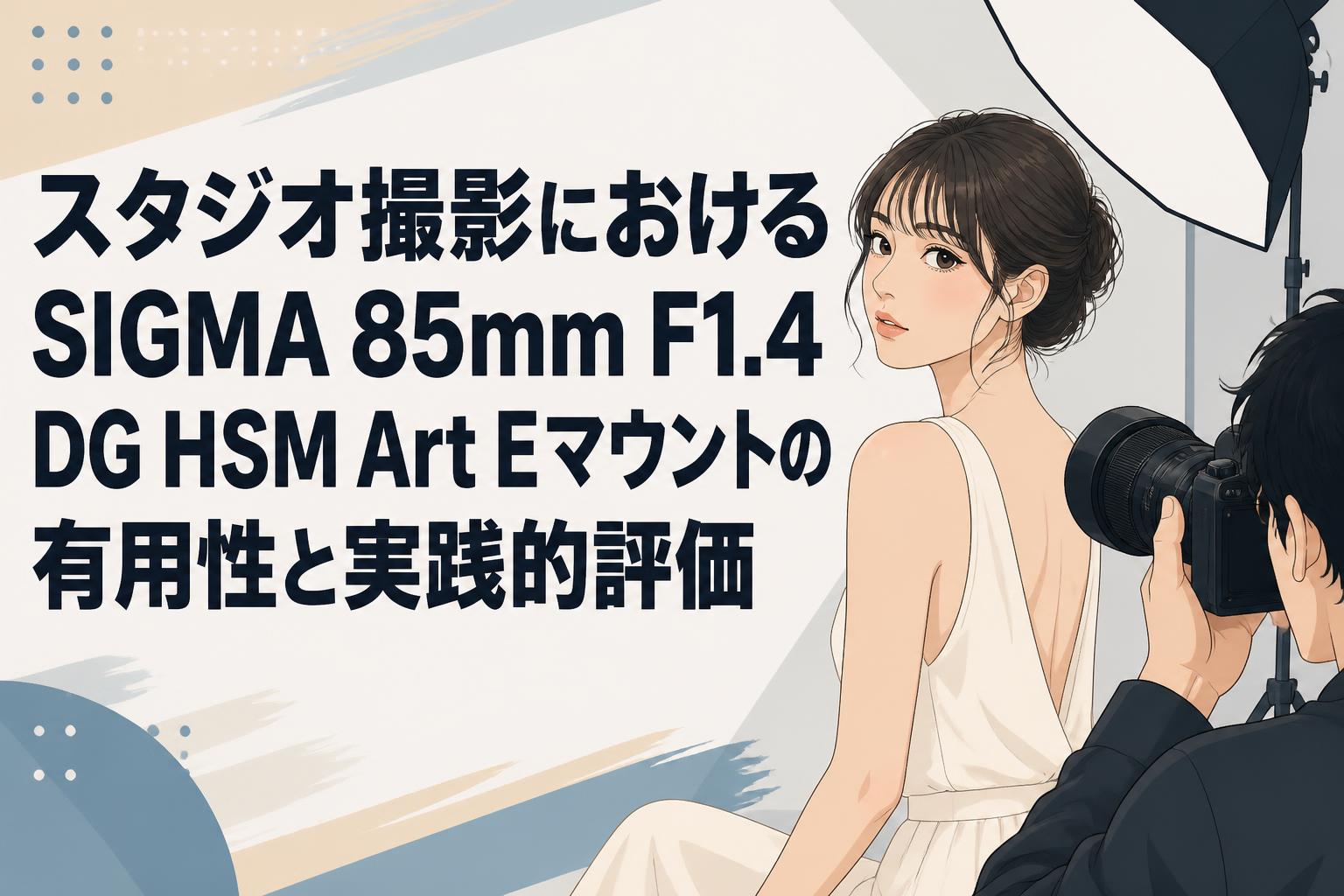 スタジオ撮影におけるSIGMA 85mm F1.4 DG HSM Art Eマウントの有用性と実践的評価