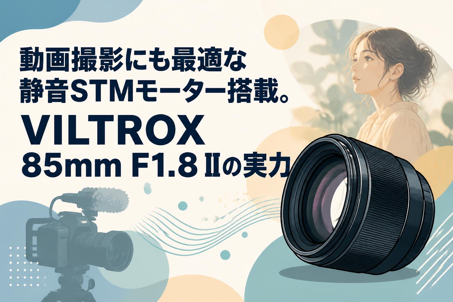 動画撮影にも最適な静音STMモーター搭載。VILTROX 85mm F1.8 IIの実力