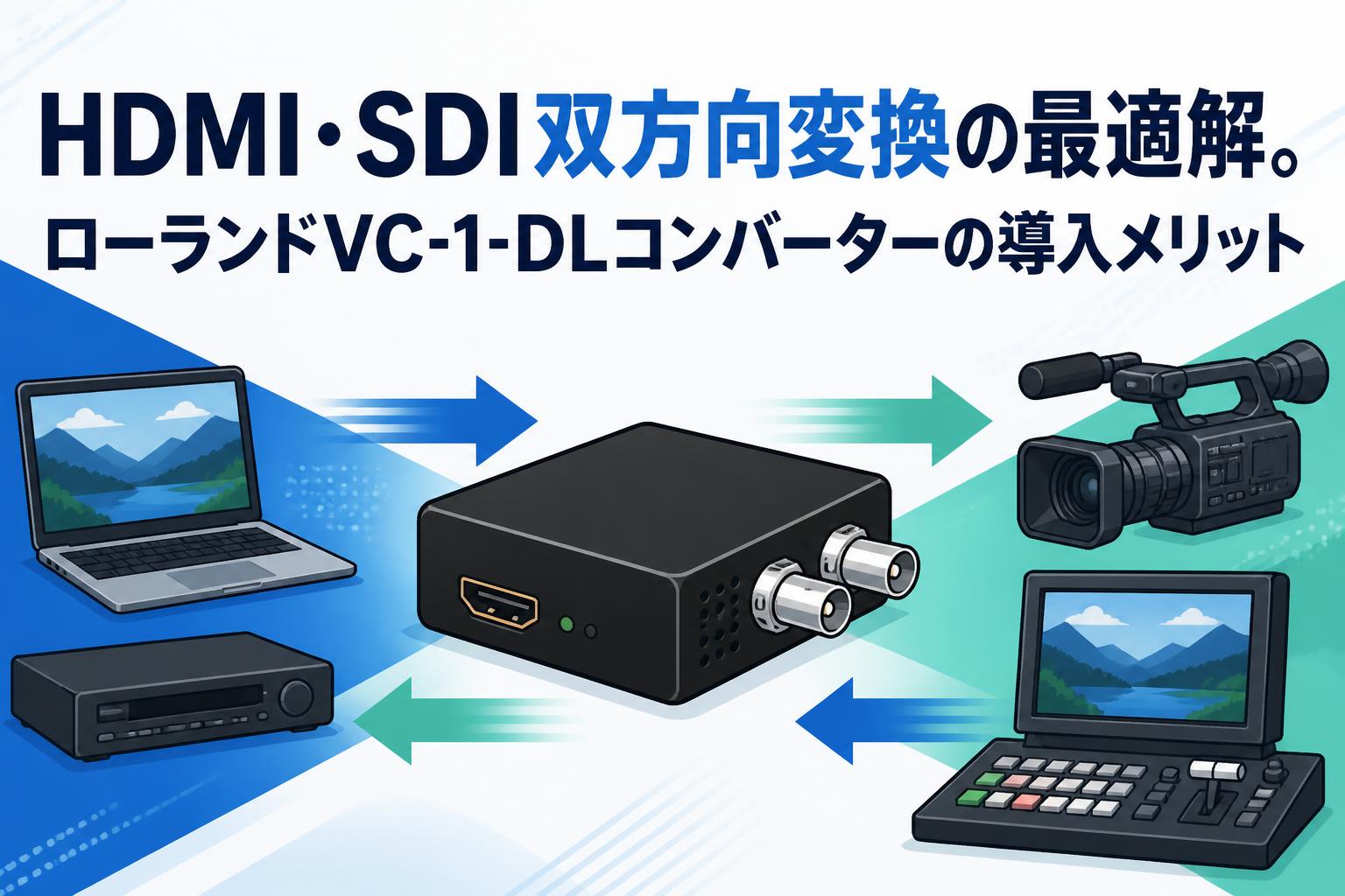 HDMI・SDI双方向変換の最適解。ローランドVC-1-DLコンバーターの導入メリット