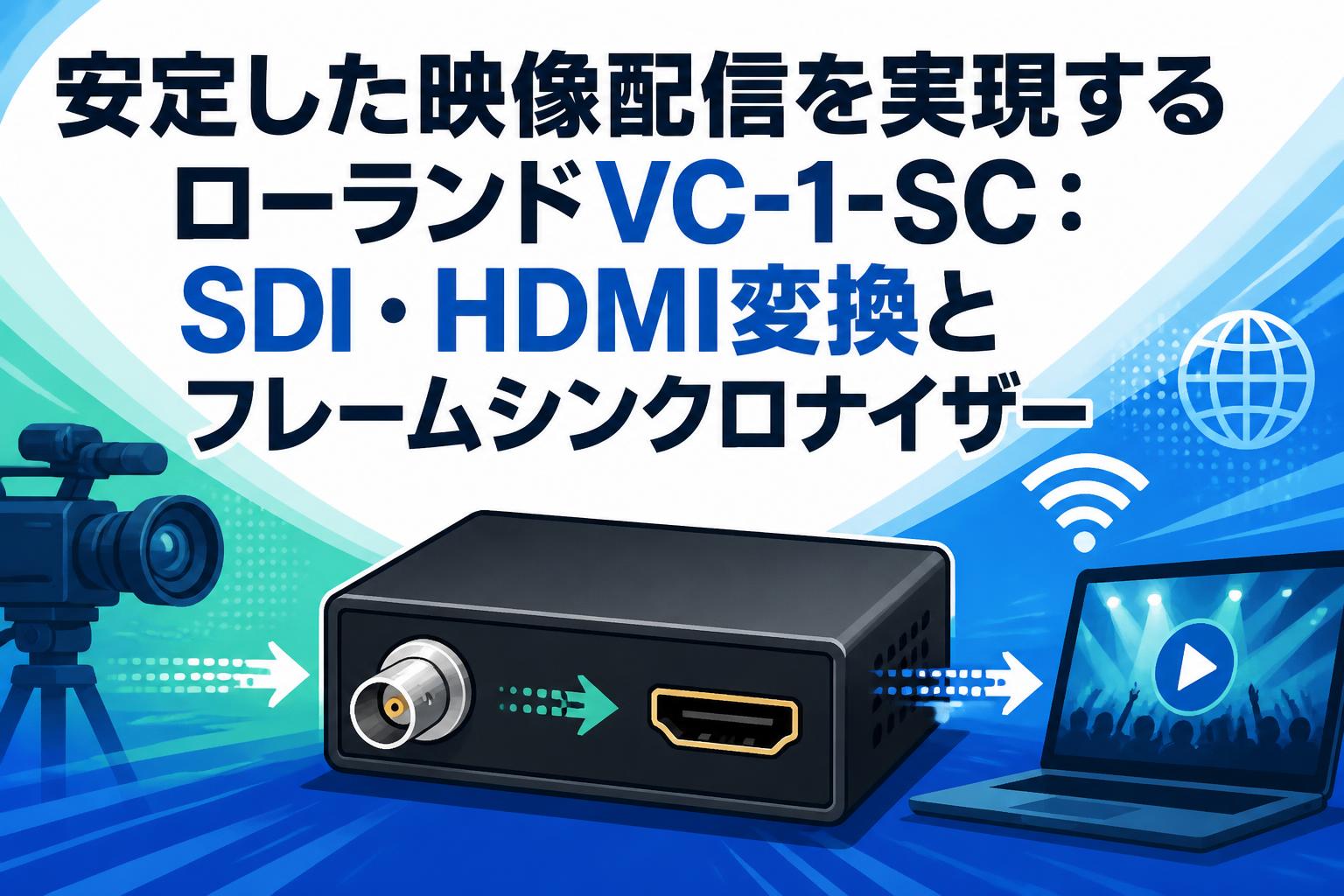 安定した映像配信を実現するローランドVC-1-SC：SDI・HDMI変換とフレームシンクロナイザー