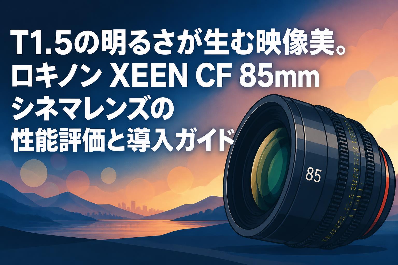 T1.5の明るさが生む映像美。ロキノン XEEN CF 85mmシネマレンズの性能評価と導入ガイド