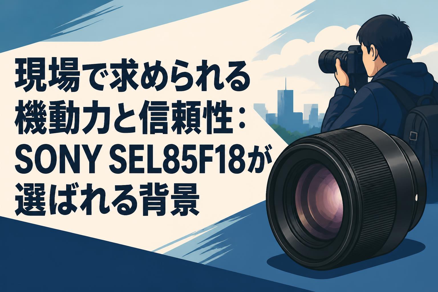 現場で求められる機動力と信頼性：SONY SEL85F18が選ばれる背景