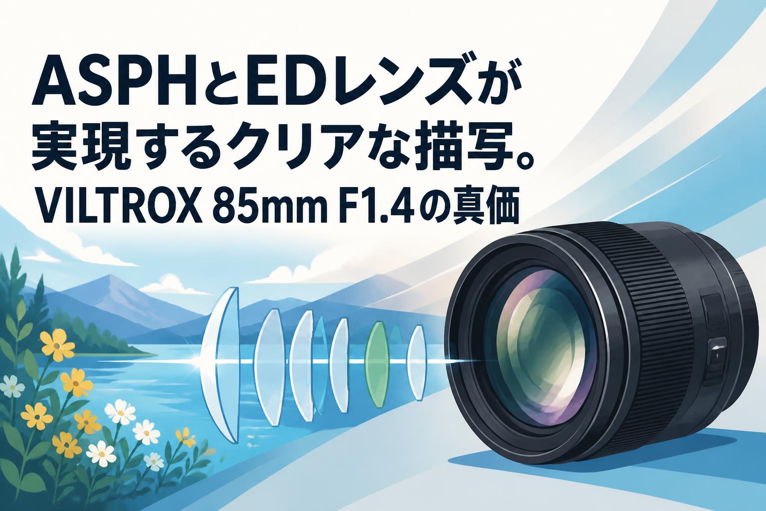 ASPHとEDレンズが実現するクリアな描写。VILTROX 85mm F1.4の真価