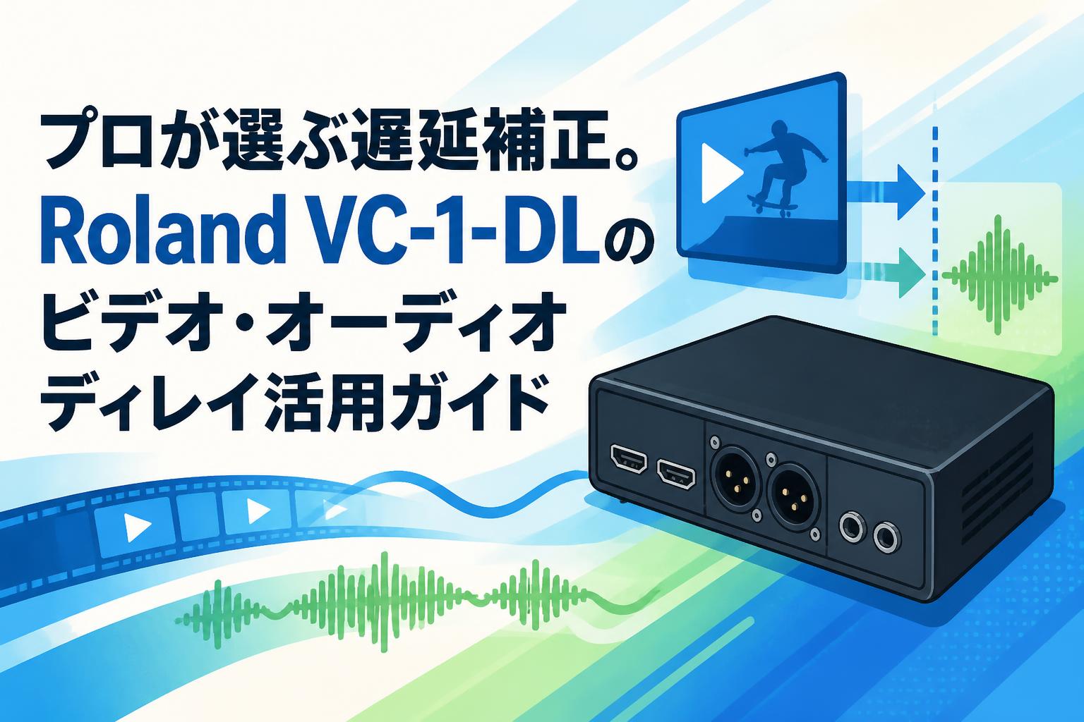 プロが選ぶ遅延補正。Roland VC-1-DLのビデオ・オーディオディレイ活用ガイド