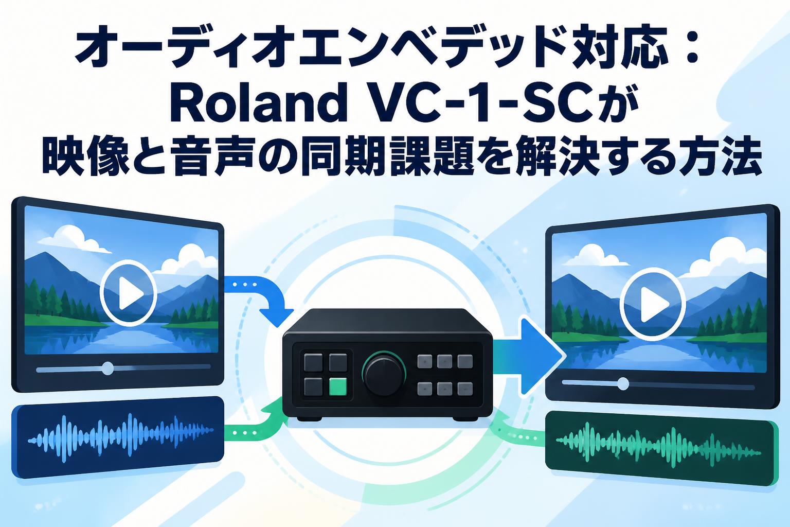 オーディオエンベデッド対応：Roland VC-1-SCが映像と音声の同期課題を解決する方法