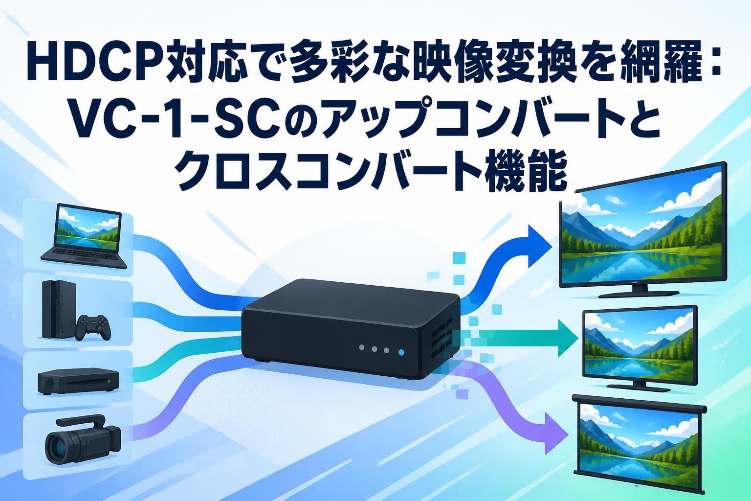 HDCP対応で多彩な映像変換を網羅：VC-1-SCのアップコンバートとクロスコンバート機能