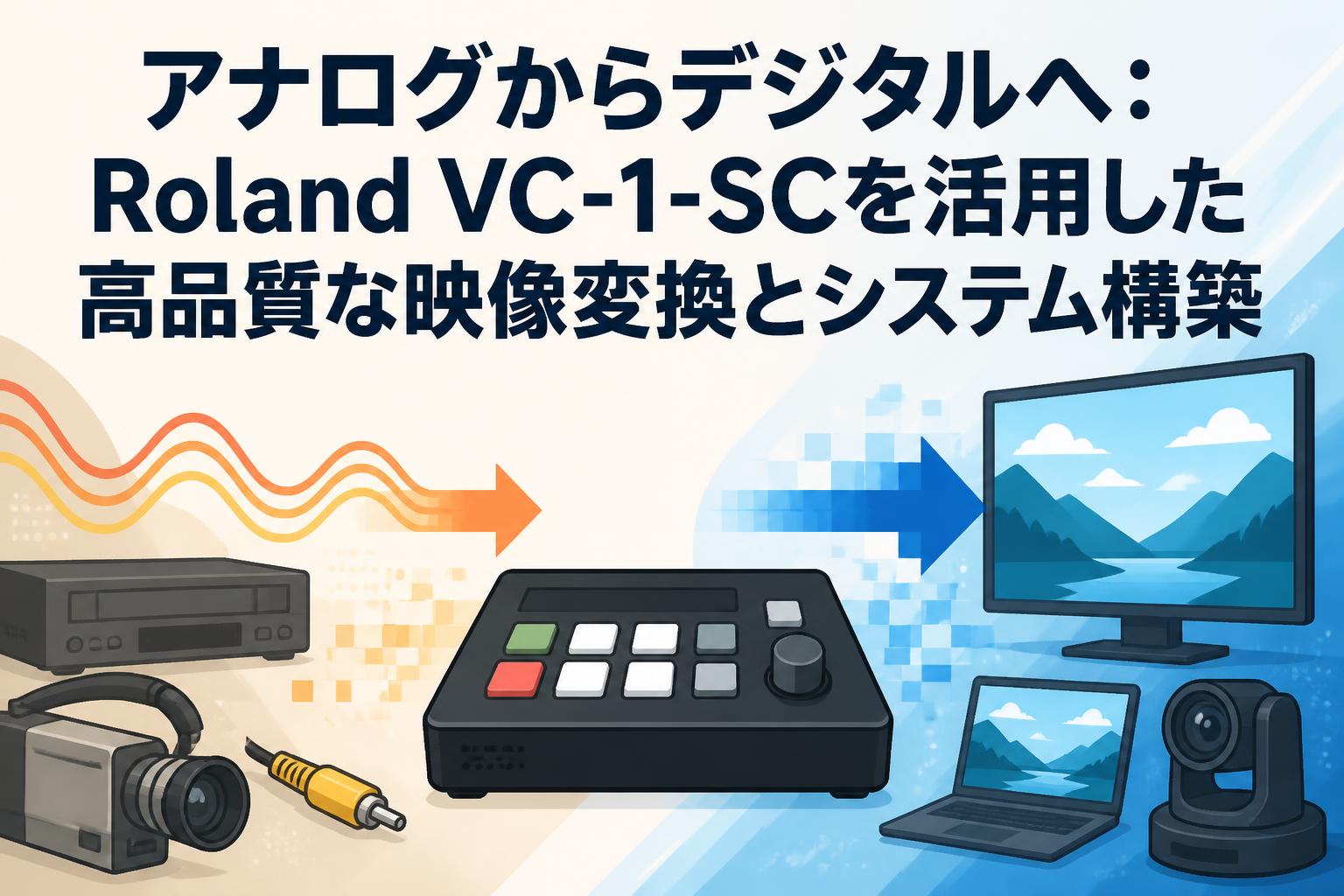 アナログからデジタルへ：Roland VC-1-SCを活用した高品質な映像変換とシステム構築