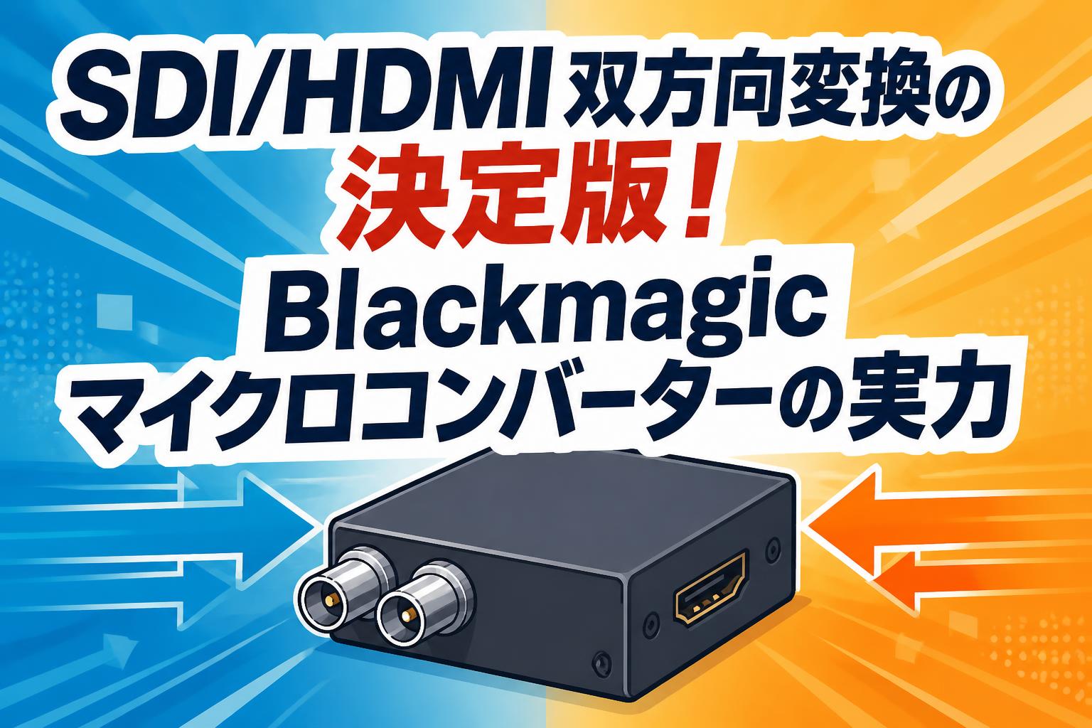 SDI/HDMI双方向変換の決定版！Blackmagicマイクロコンバーターの実力