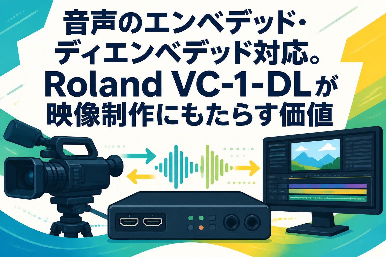 音声のエンベデッド・ディエンベデッド対応。Roland VC-1-DLが映像制作にもたらす価値