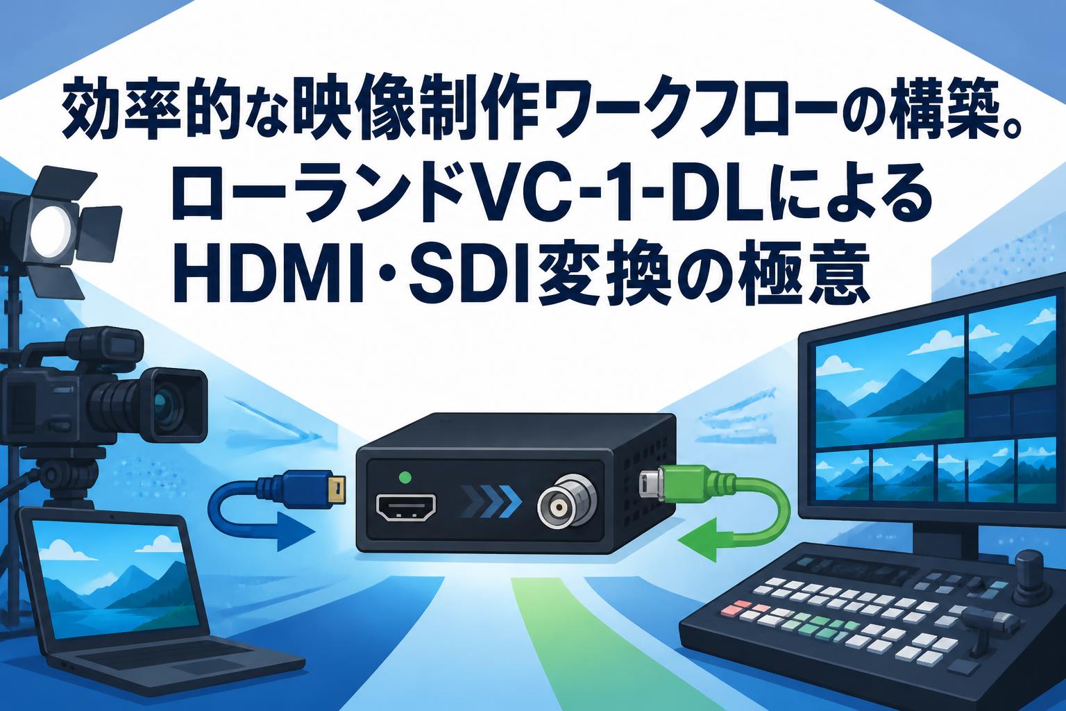 効率的な映像制作ワークフローの構築。ローランドVC-1-DLによるHDMI・SDI変換の極意