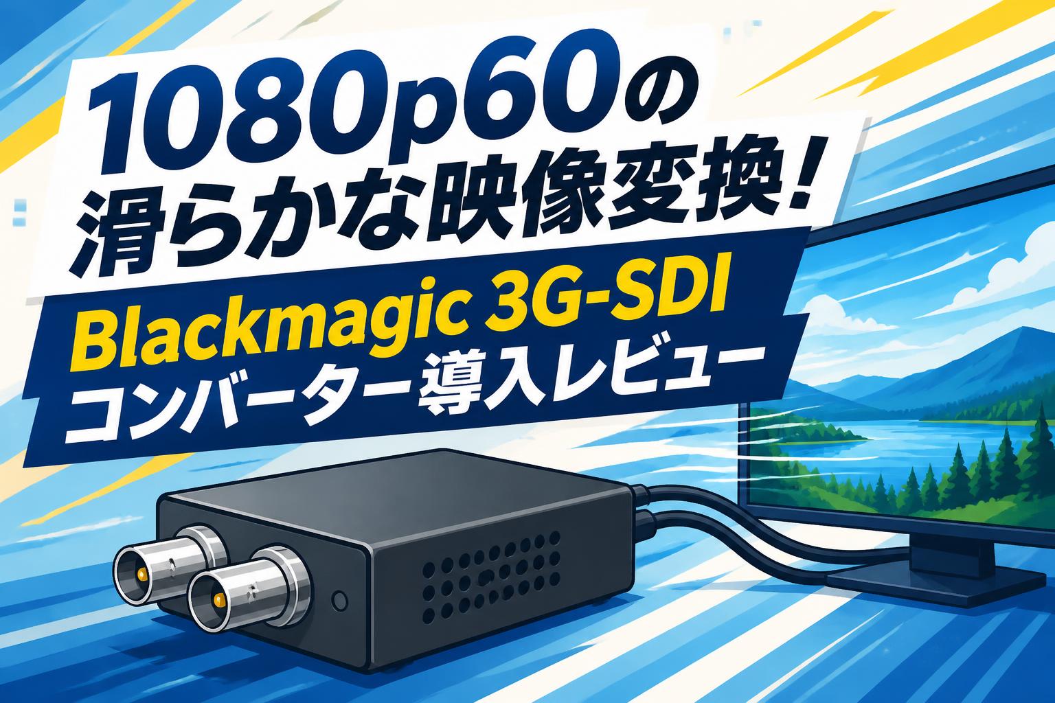 1080p60の滑らかな映像変換！Blackmagic 3G-SDIコンバーター導入レビュー