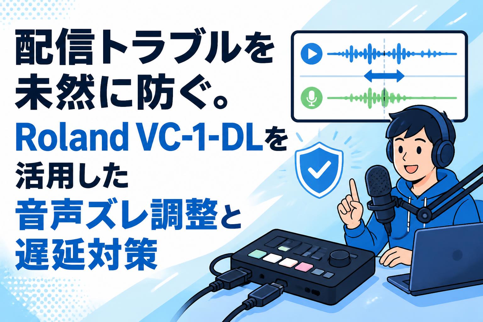 配信トラブルを未然に防ぐ。Roland VC-1-DLを活用した音声ズレ調整と遅延対策