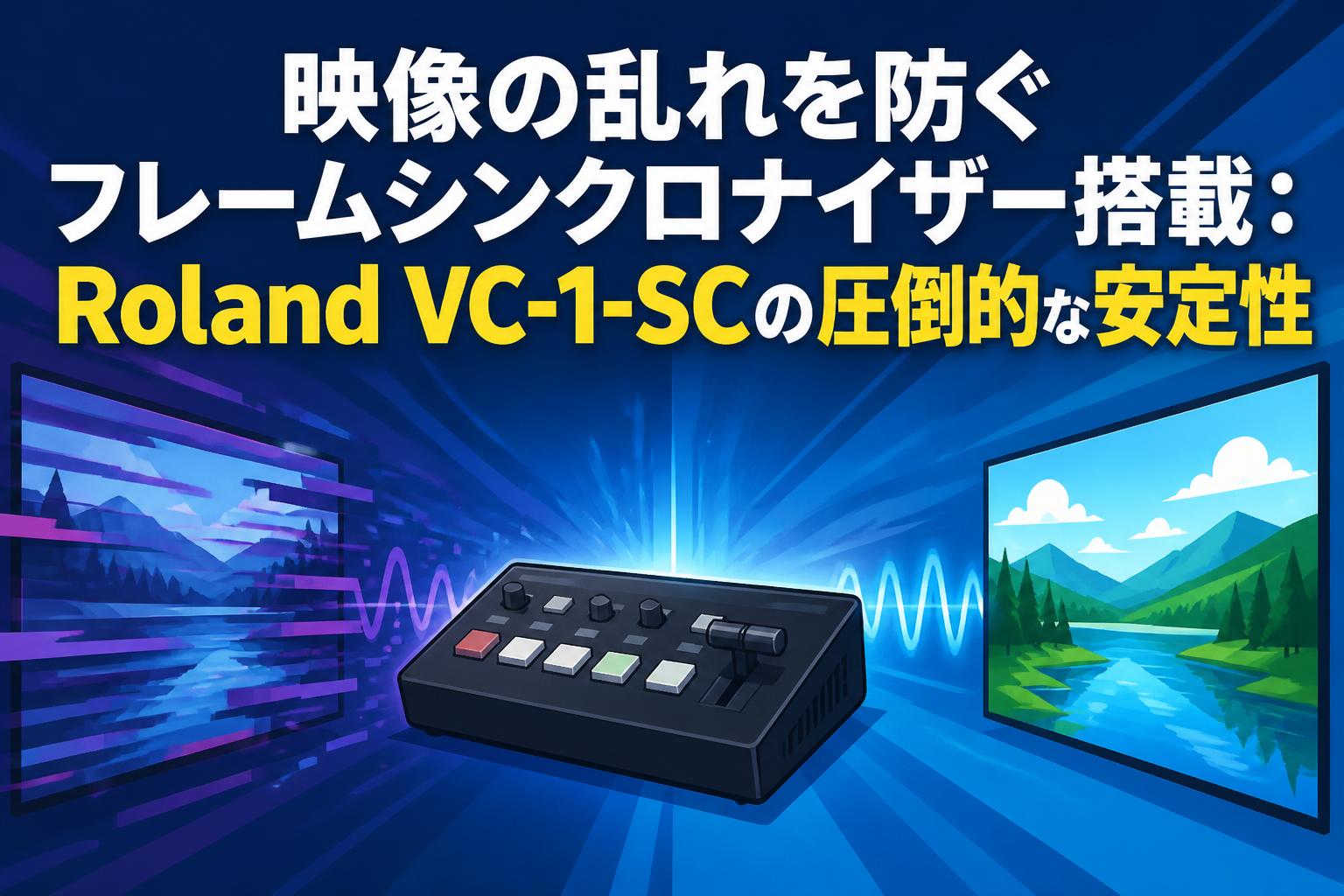 映像の乱れを防ぐフレームシンクロナイザー搭載：Roland VC-1-SCの圧倒的な安定性