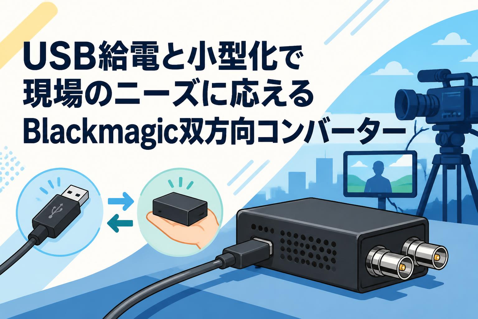 USB給電と小型化で現場のニーズに応えるBlackmagic双方向コンバーター