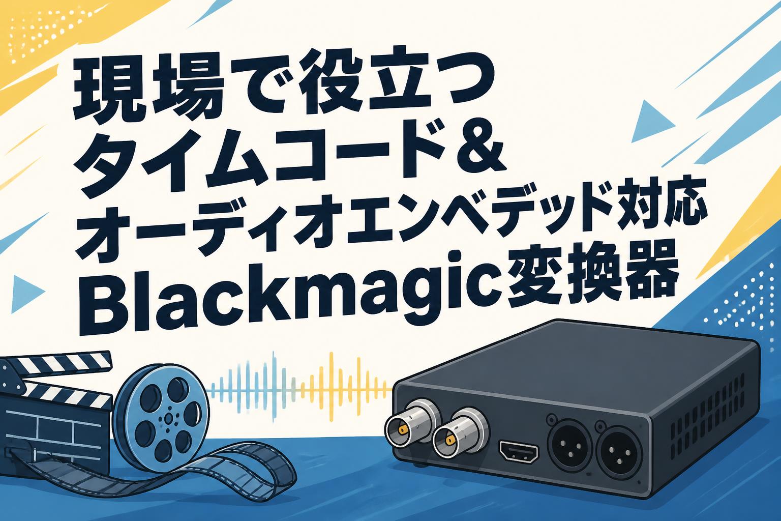 現場で役立つタイムコード＆オーディオエンベデッド対応Blackmagic変換器
