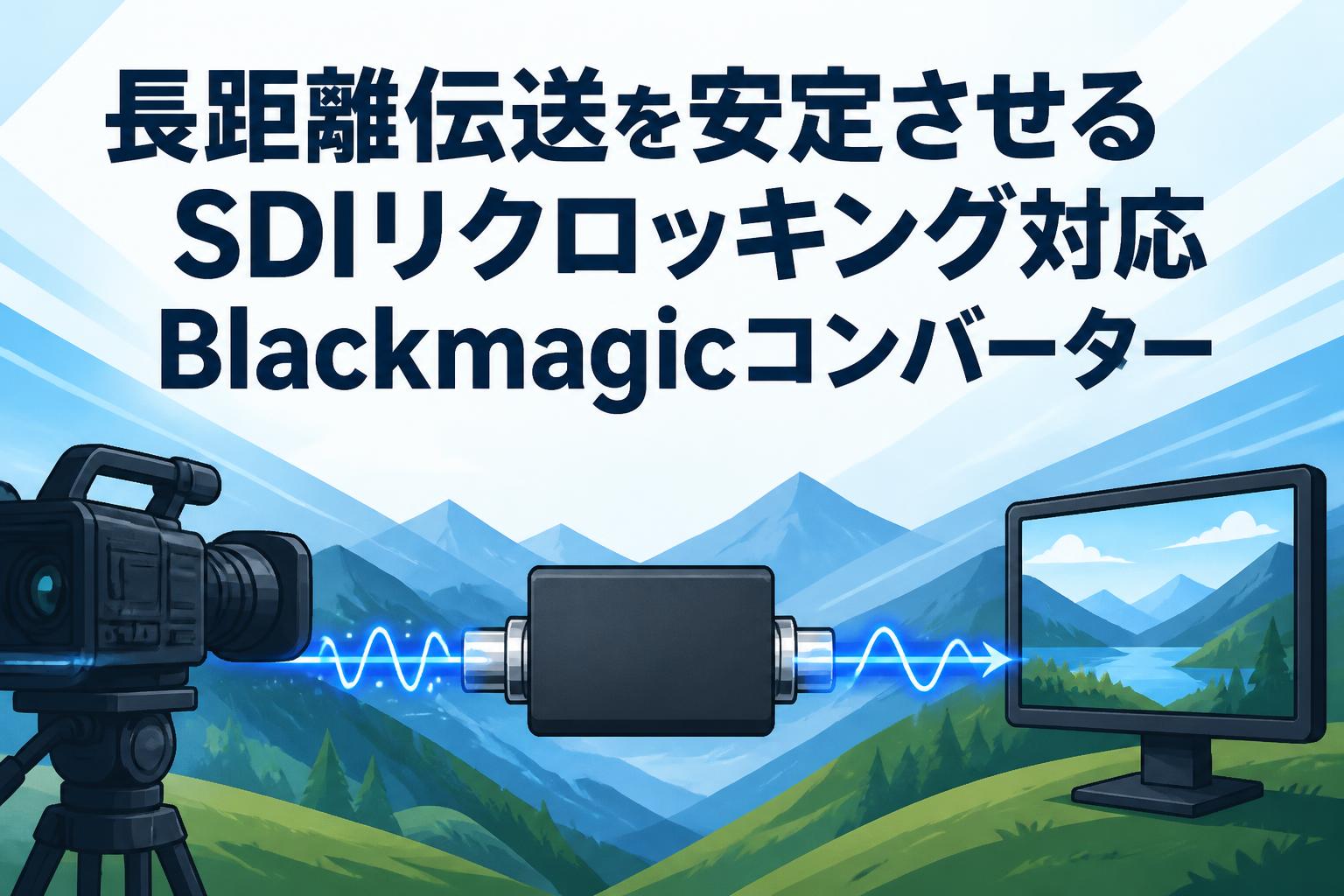 長距離伝送を安定させるSDIリクロッキング対応Blackmagicコンバーター