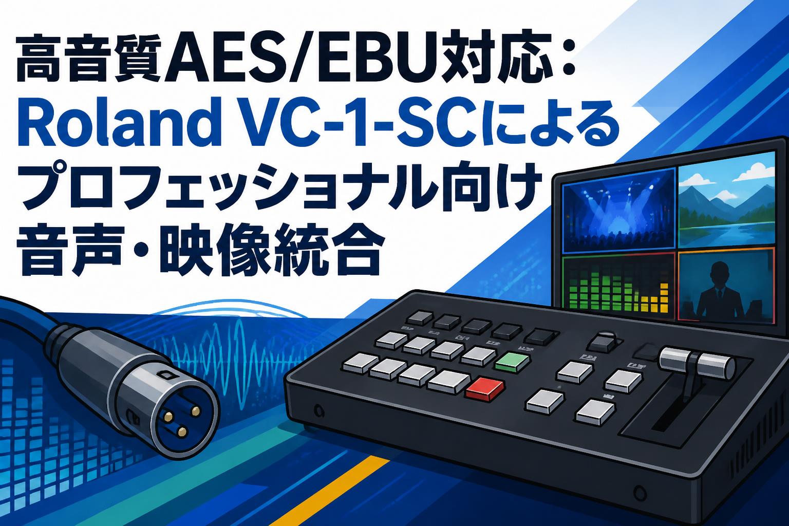 高音質AES/EBU対応：Roland VC-1-SCによるプロフェッショナル向け音声・映像統合