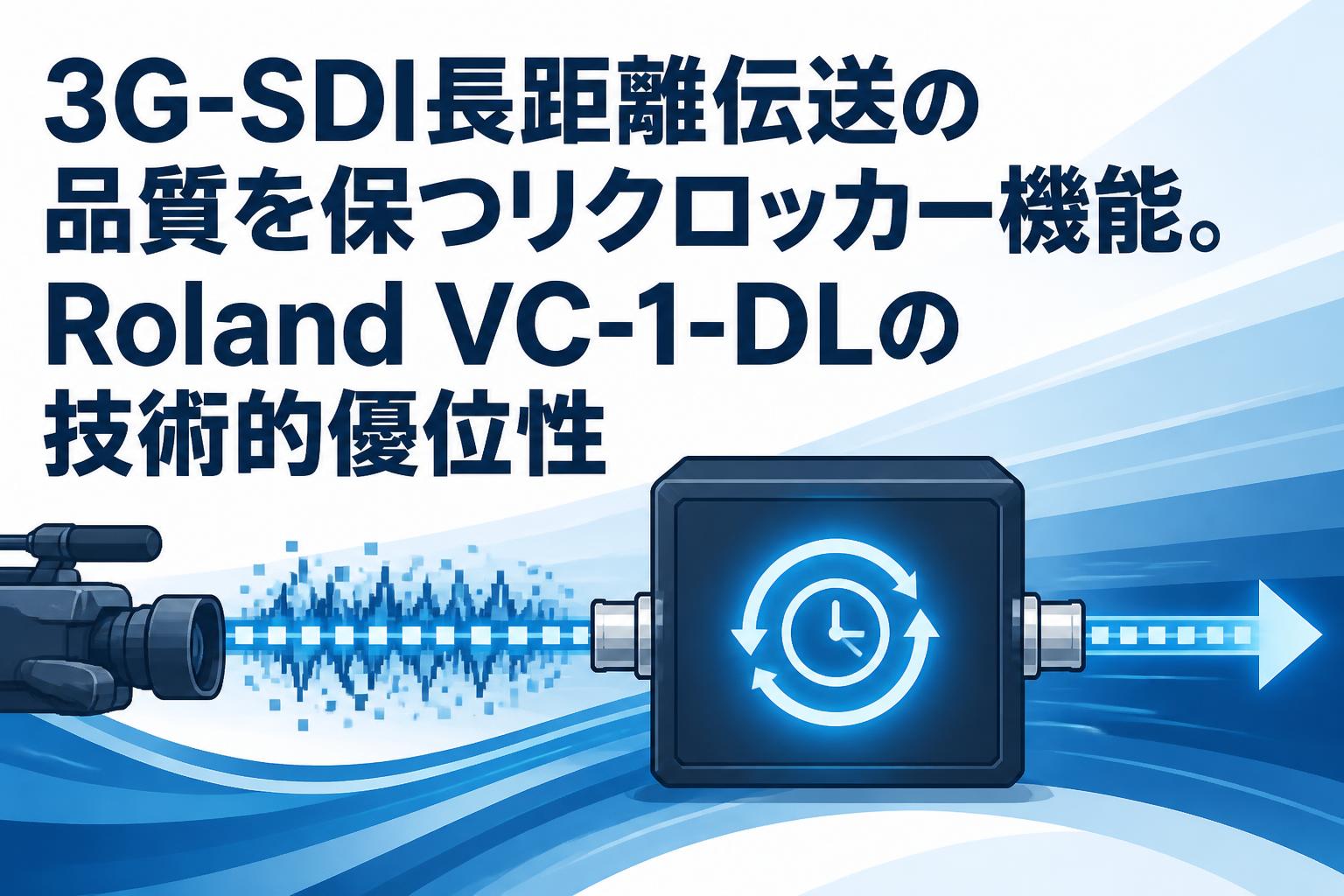 3G-SDI長距離伝送の品質を保つリクロッカー機能。Roland VC-1-DLの技術的優位性