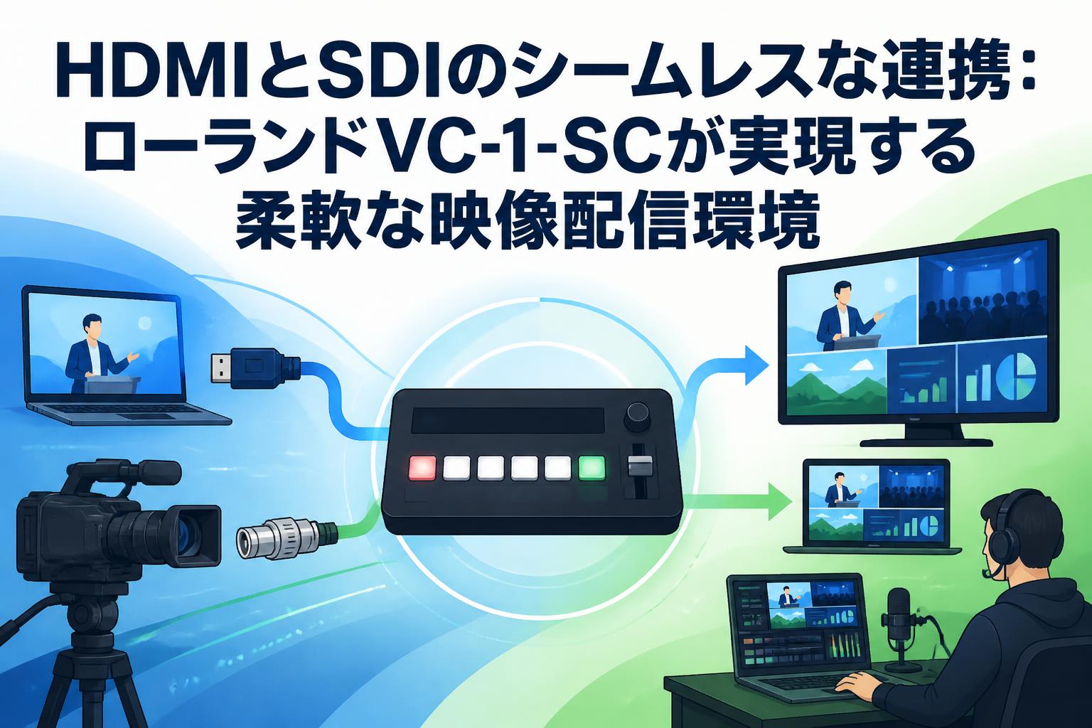 HDMIとSDIのシームレスな連携：ローランドVC-1-SCが実現する柔軟な映像配信環境