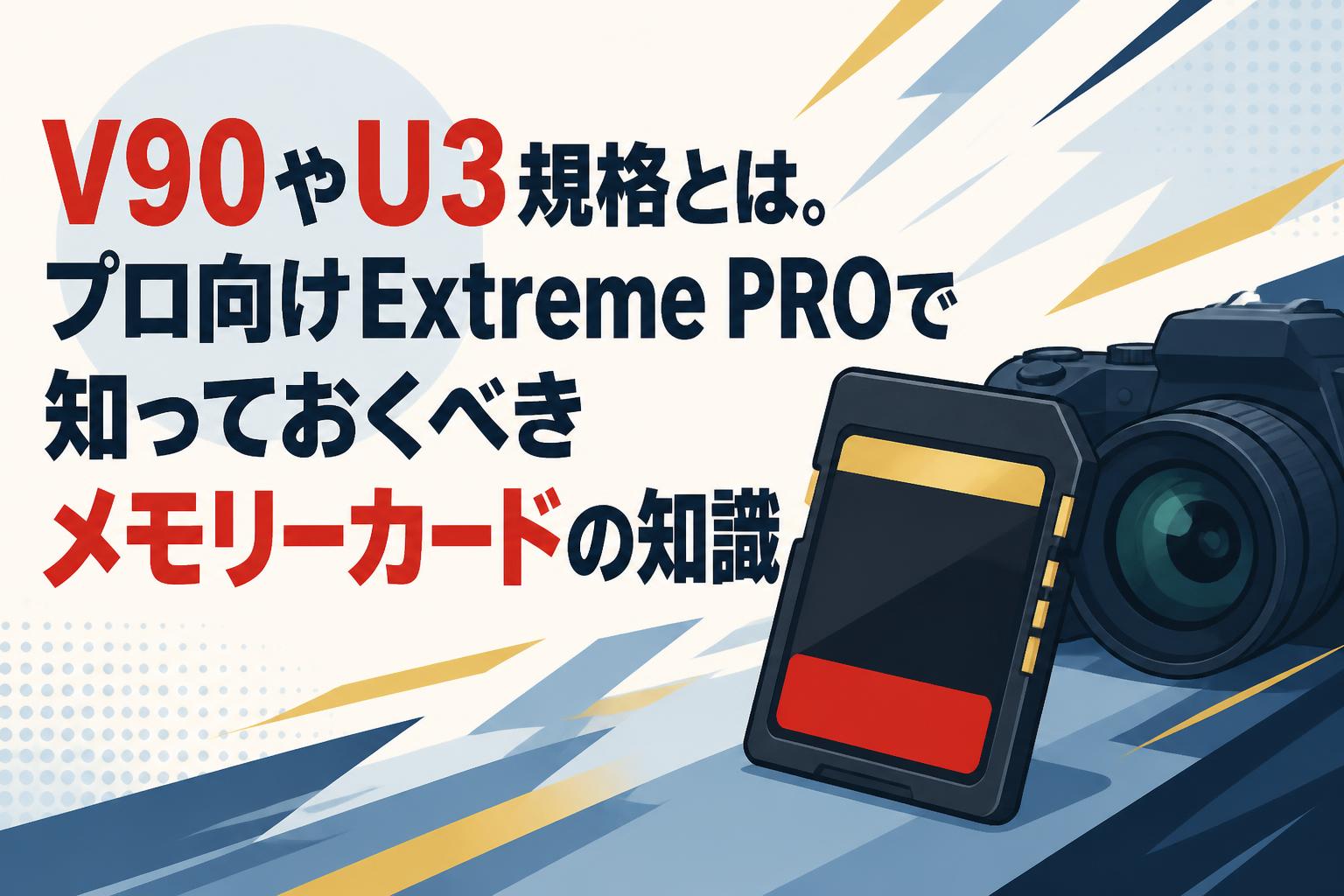 V90やU3規格とは。プロ向けExtreme PROで知っておくべきメモリーカードの知識