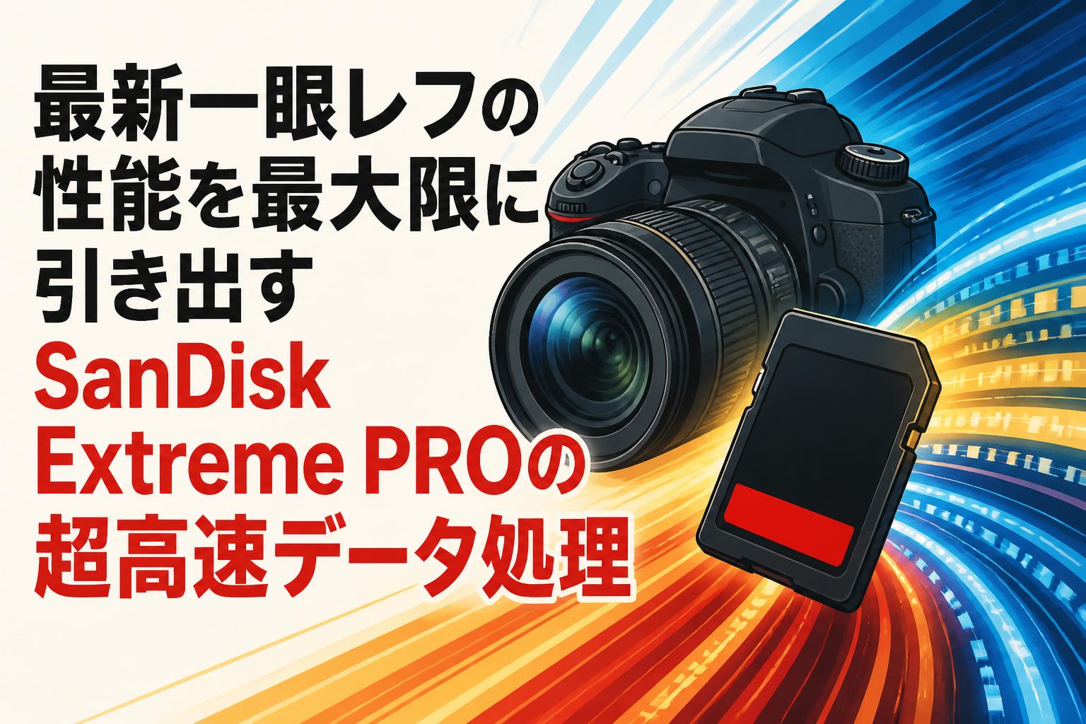 最新一眼レフの性能を最大限に引き出すSanDisk Extreme PROの超高速データ処理