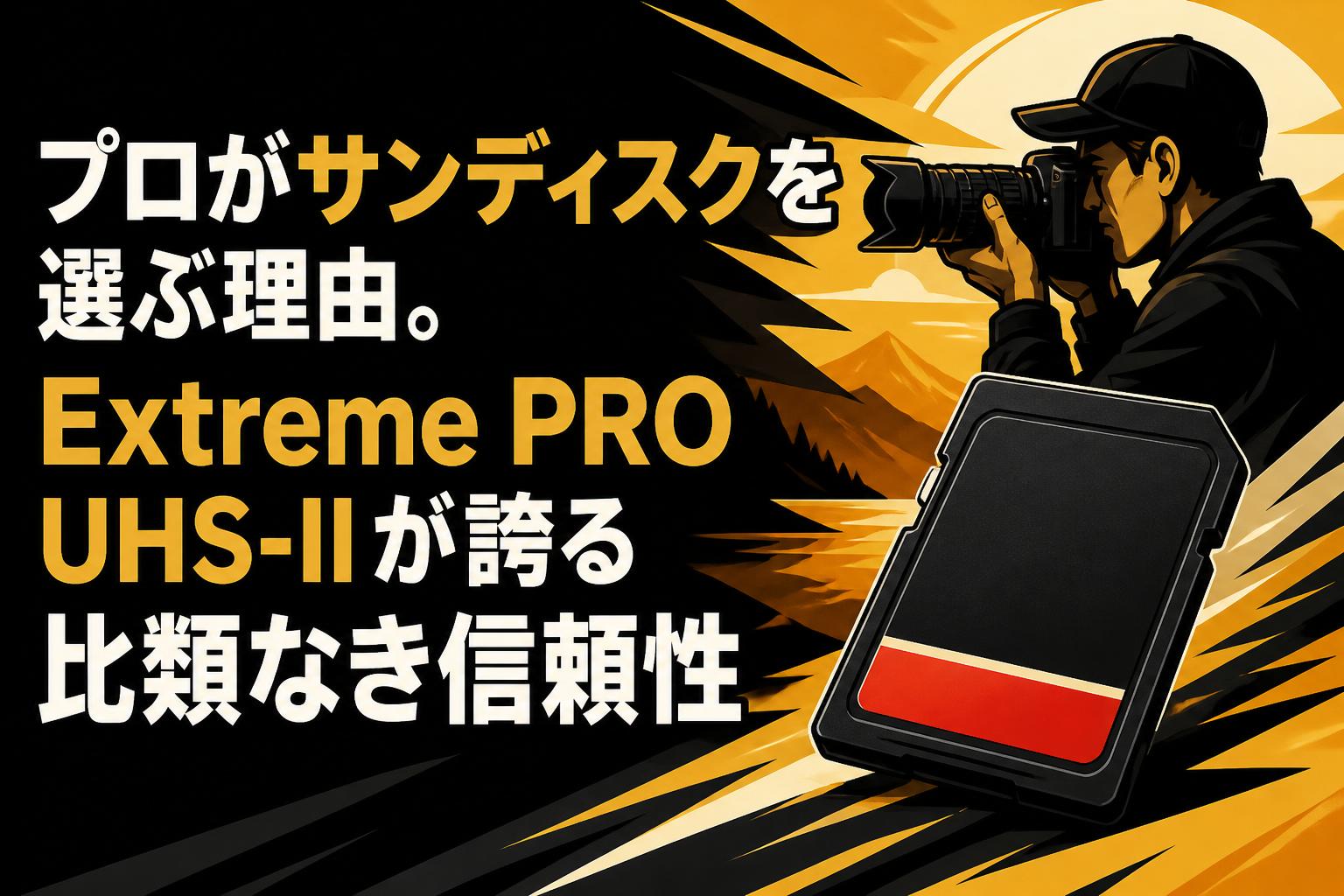 プロがサンディスクを選ぶ理由。Extreme PRO UHS-IIが誇る比類なき信頼性