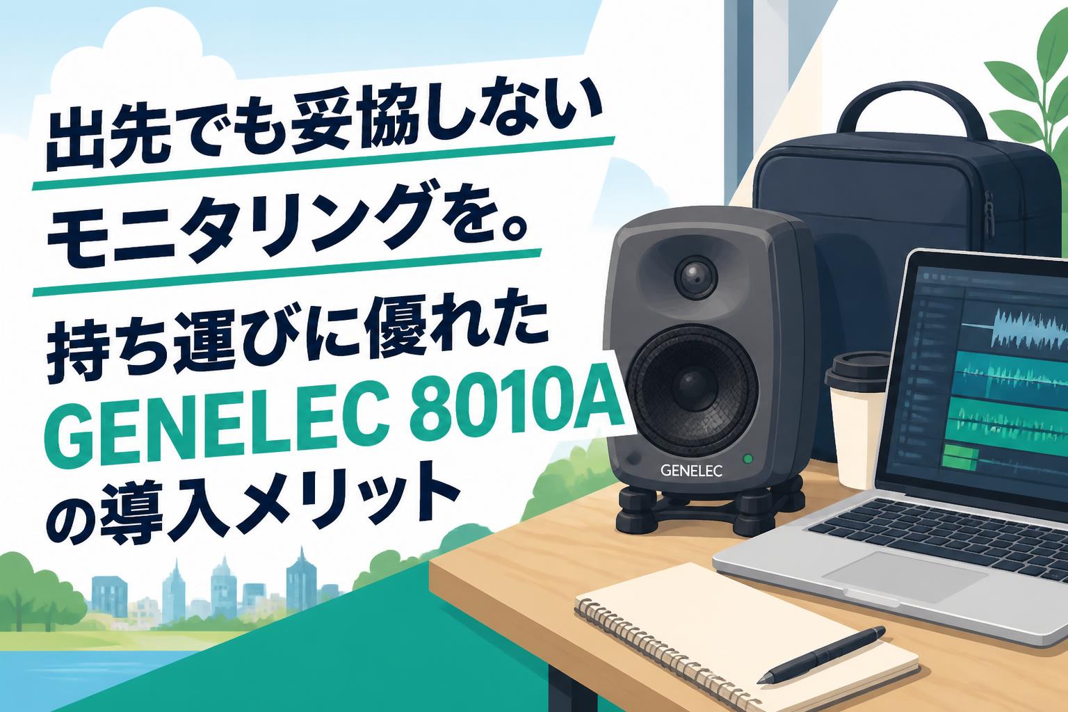 出先でも妥協しないモニタリングを。持ち運びに優れたGENELEC 8010Aの導入メリット