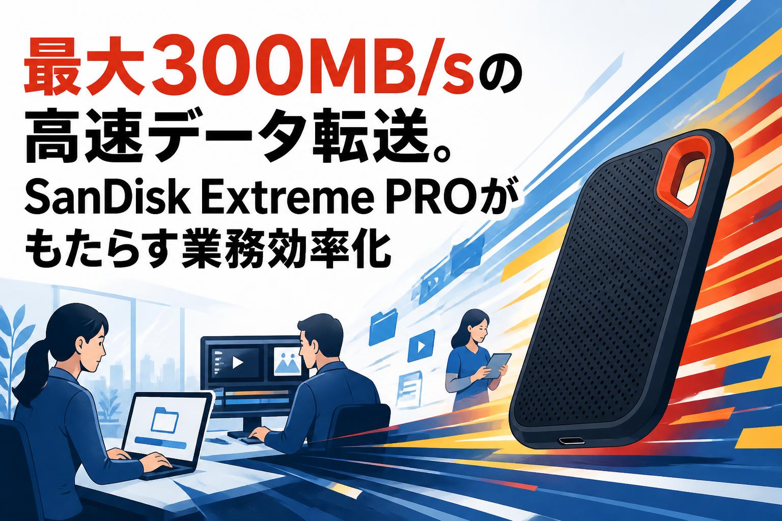 最大300MB/sの高速データ転送。SanDisk Extreme PROがもたらす業務効率化