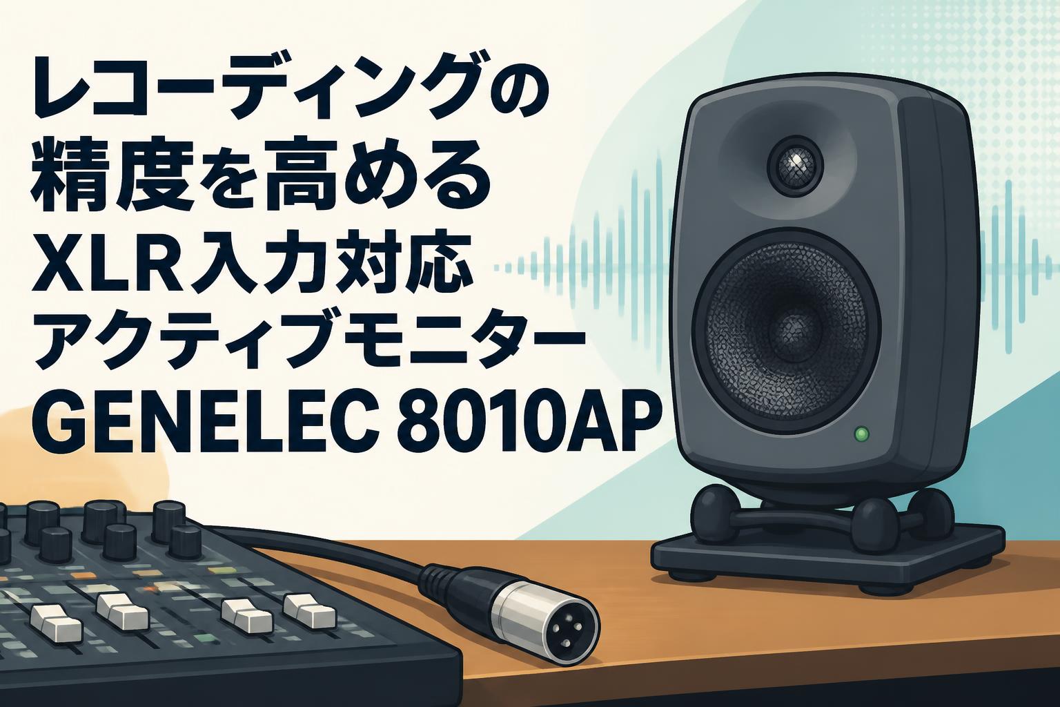 レコーディングの精度を高めるXLR入力対応アクティブモニターGENELEC 8010AP