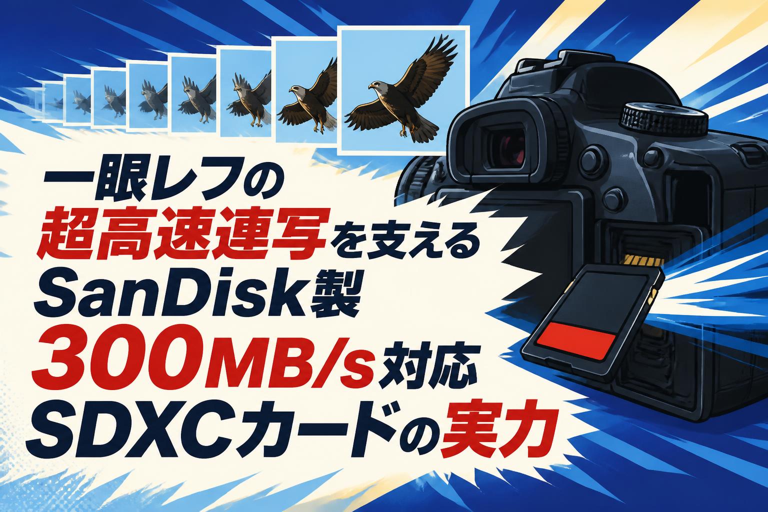 一眼レフの超高速連写を支えるSanDisk製300MB/s対応SDXCカードの実力