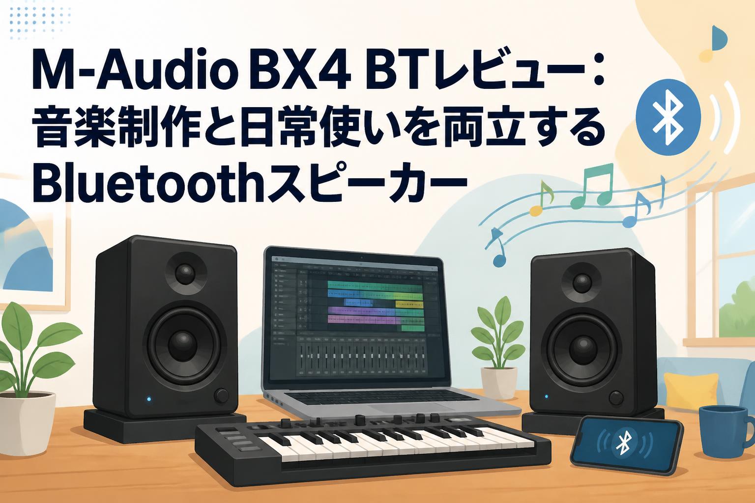 M-Audio BX4 BTレビュー：音楽制作と日常使いを両立するBluetoothスピーカー