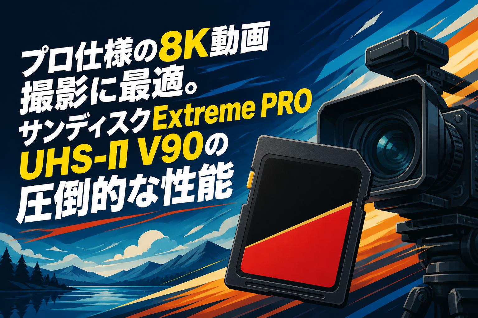 プロ仕様の8K動画撮影に最適。サンディスクExtreme PRO UHS-II V90の圧倒的な性能