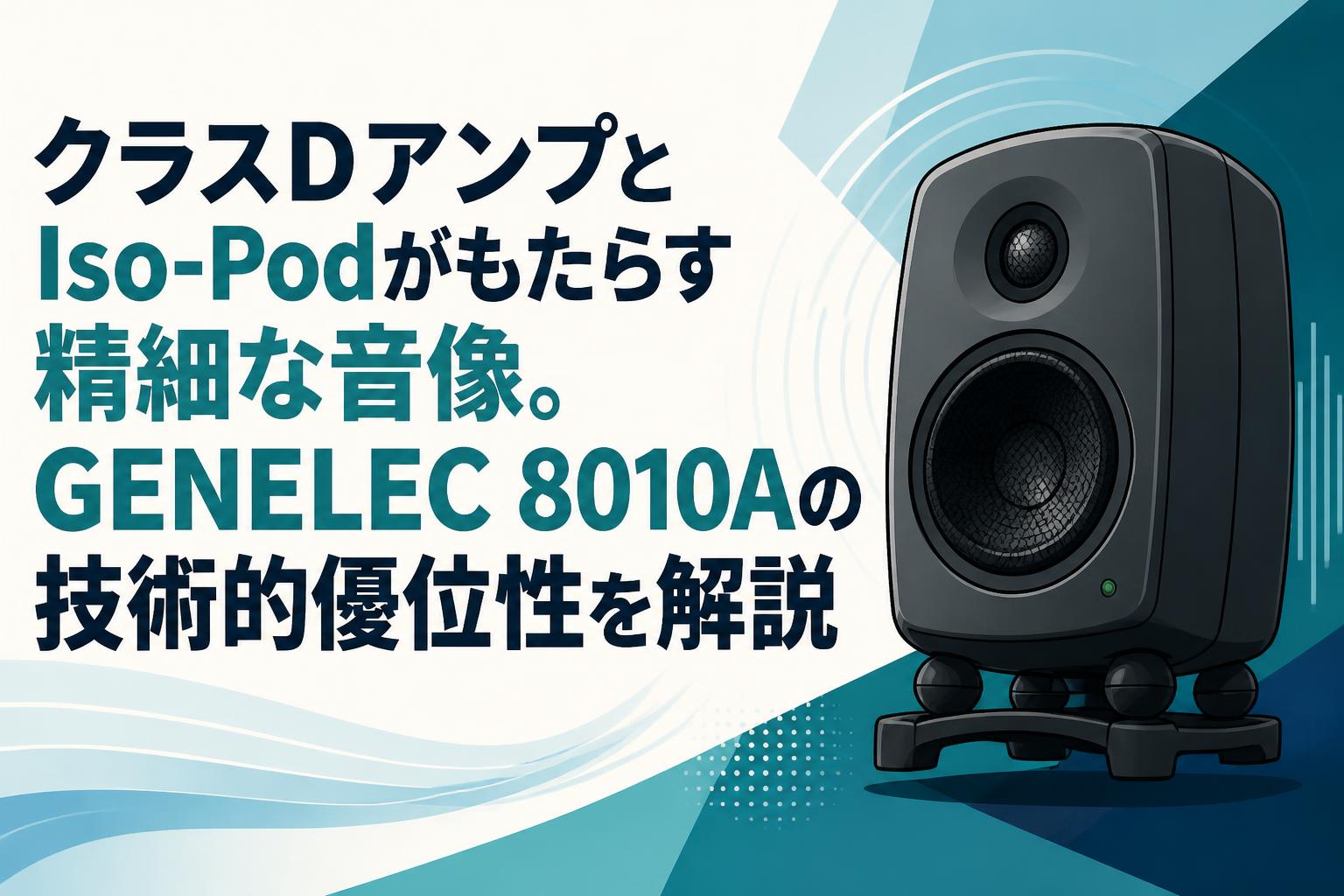 クラスDアンプとIso-Podがもたらす精細な音像。GENELEC 8010Aの技術的優位性を解説