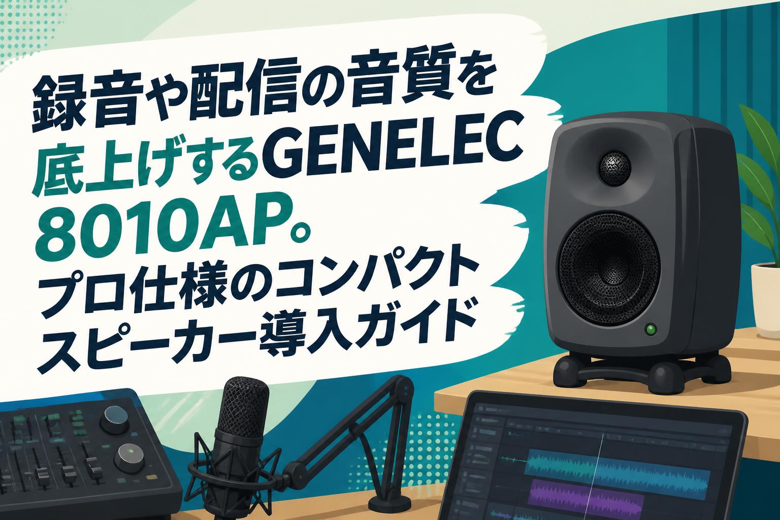 録音や配信の音質を底上げするGENELEC 8010AP。プロ仕様のコンパクトスピーカー導入ガイド