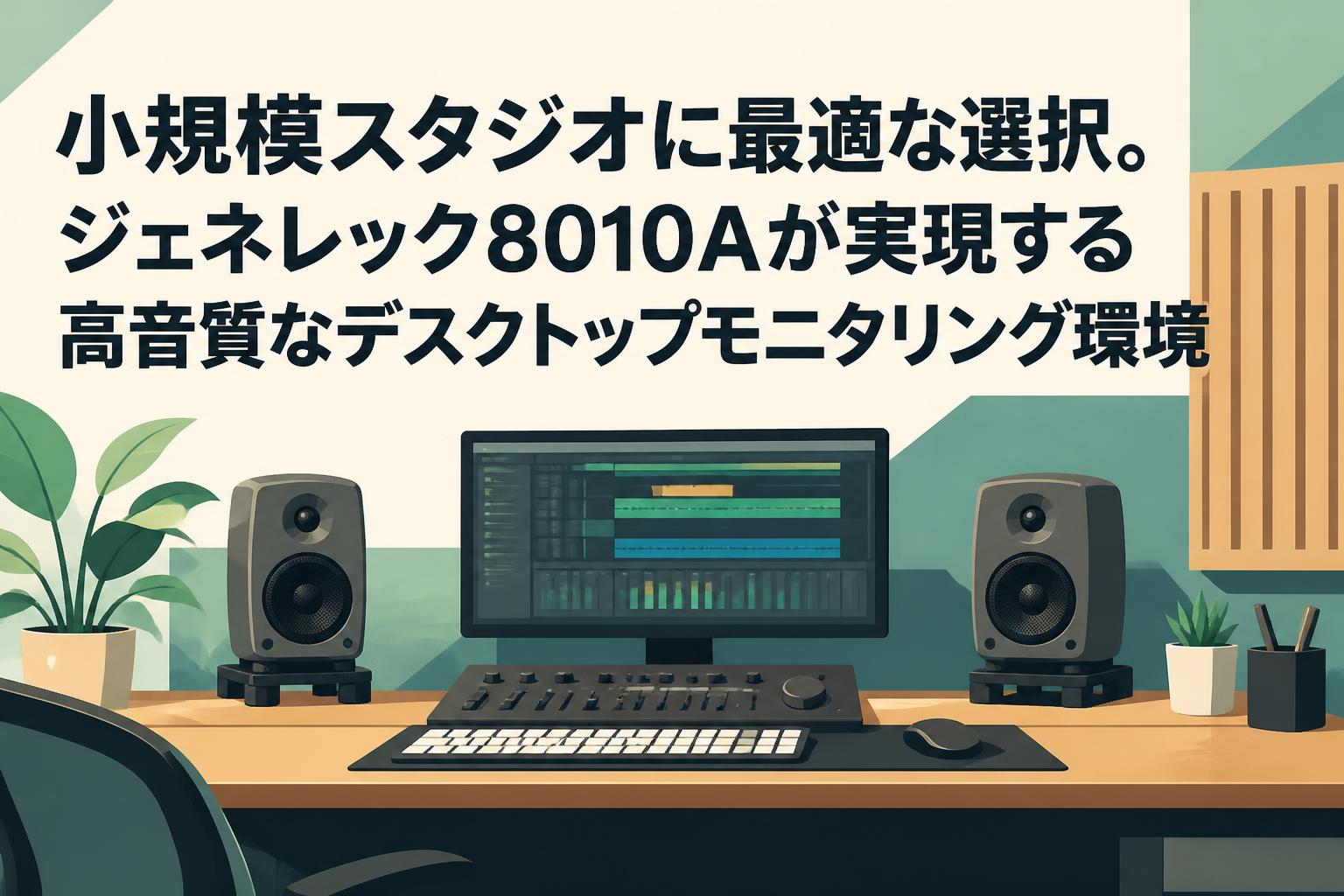 小規模スタジオに最適な選択。ジェネレック8010Aが実現する高音質なデスクトップモニタリング環境
